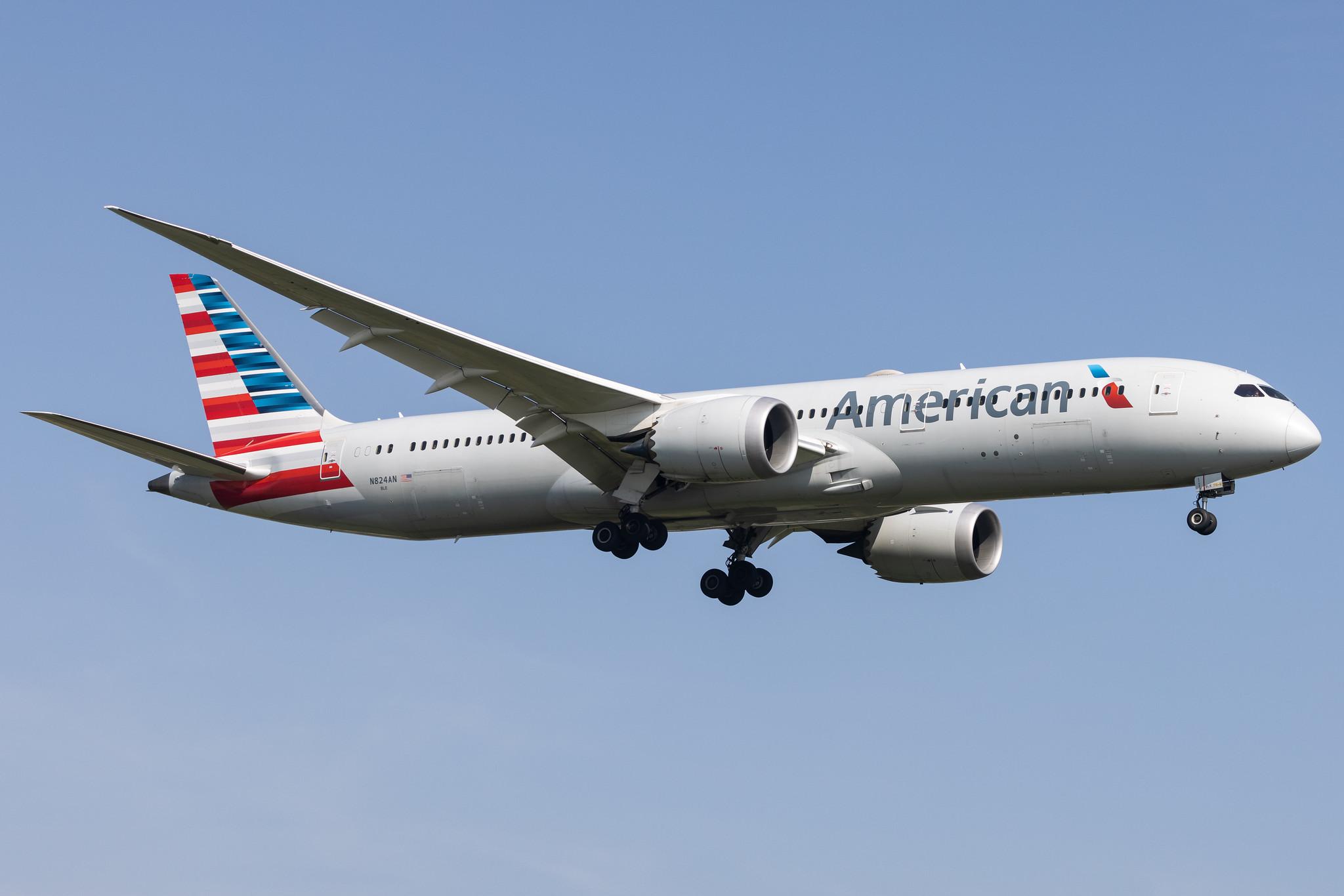 London Heathrow: American Airlines (AA / AAL) |  Boeing 787-9 Dreamliner B789 | N824AN | MSN 40643