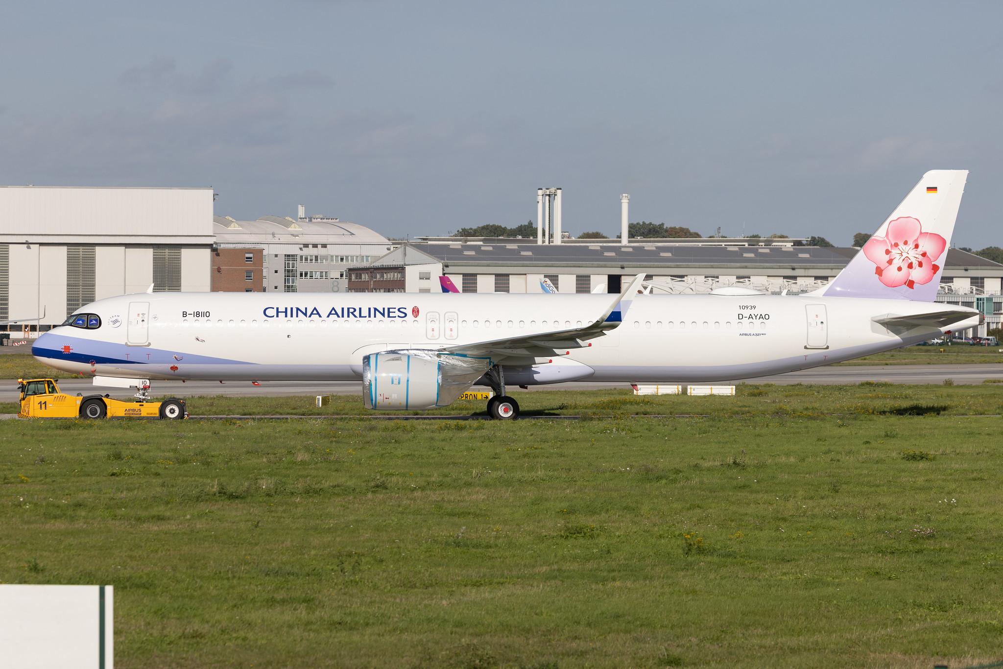 Hamburg Finkenwerder: China Airlines (CI / CAL) | Airbus A321-271NX A21N | D-AYAO | B-18110 | MSN 10939