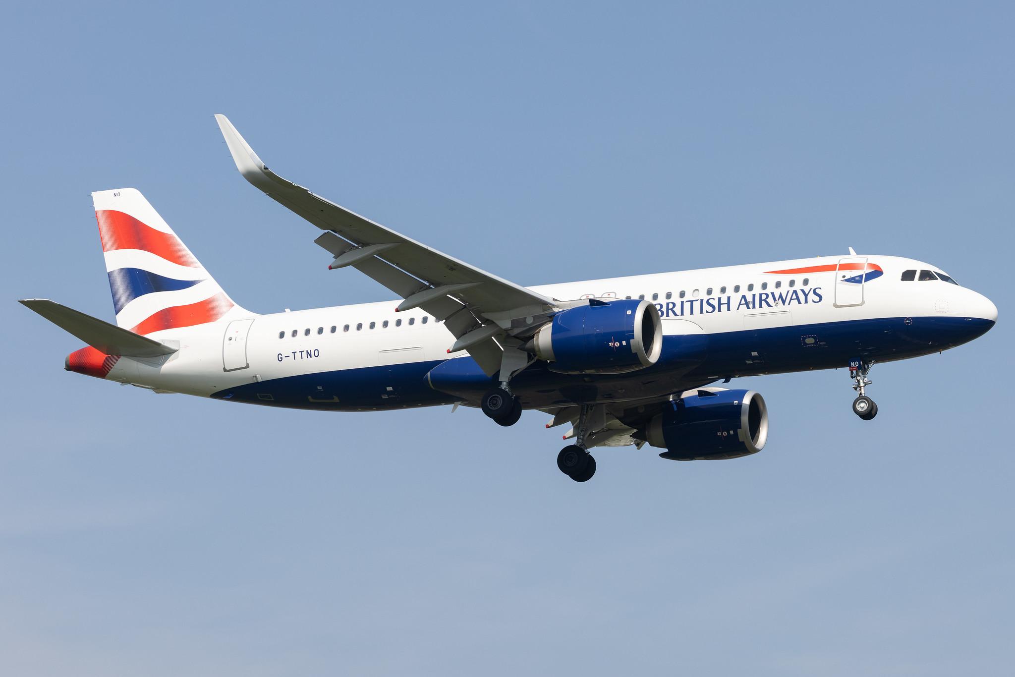London Heathrow: British Airways (BA / BAW) |  Airbus A320-251N A20N | G-TTNO | MSN 10388