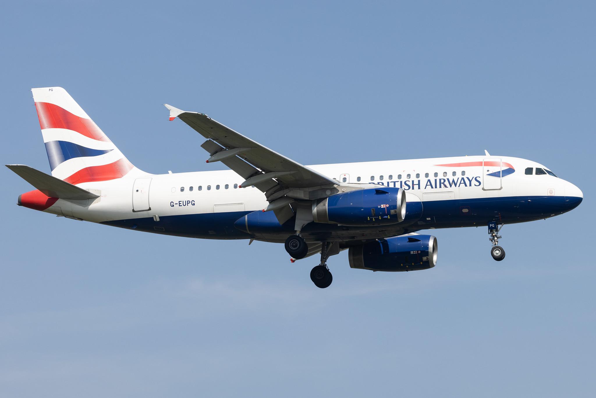 London Heathrow: British Airways (BA / BAW) |  Airbus A319-131 A319 | G-EUPG | MSN 1222