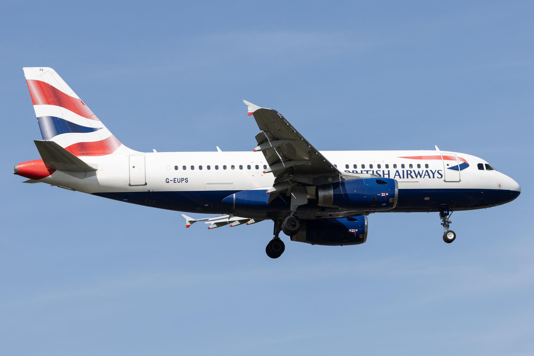 London Heathrow: British Airways (BA / BAW) |  Airbus A319-131 A319 | G-EUPS | MSN 1338