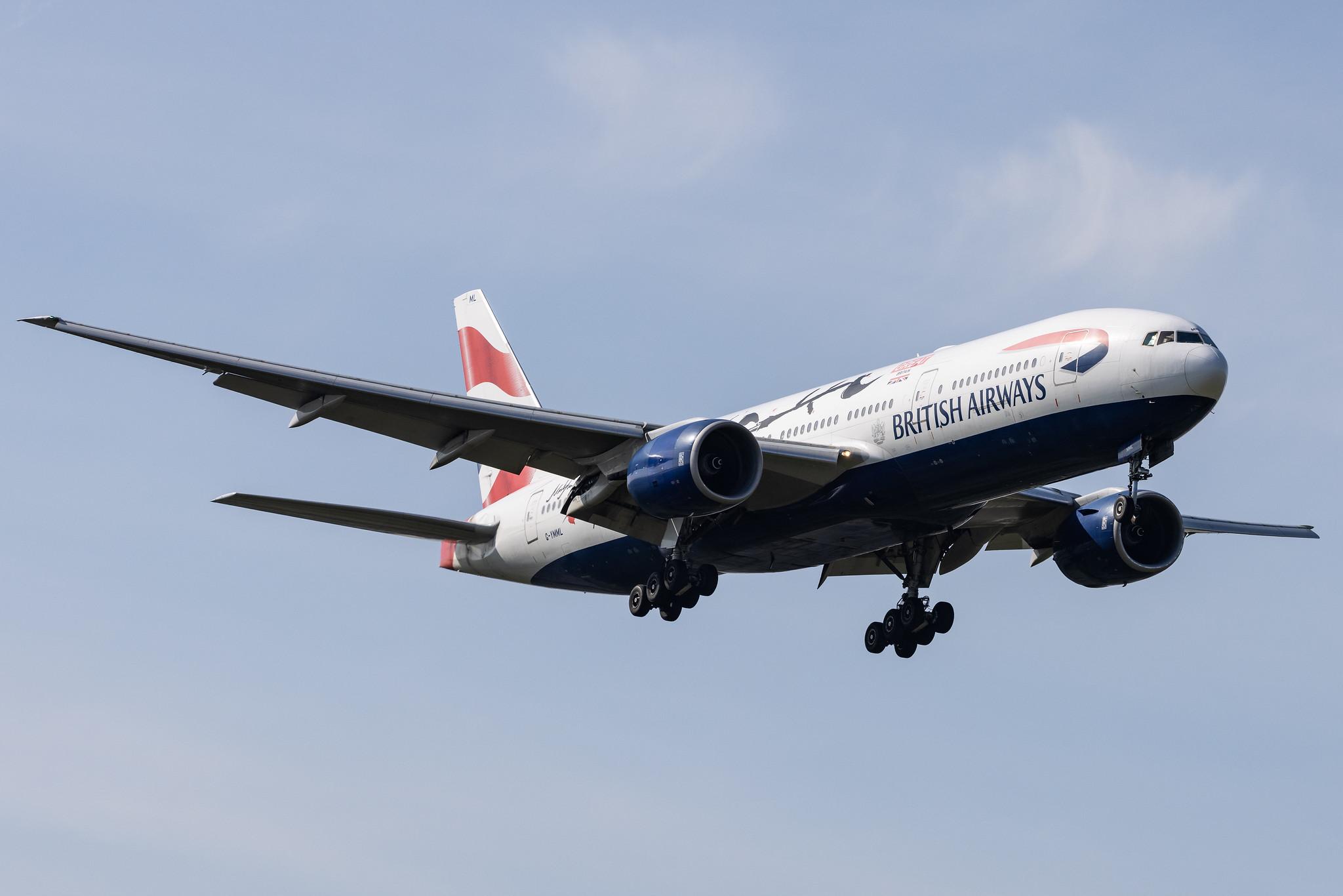 London Heathrow: British Airways (BA / BAW) |  Livery: GREAT Festival of Creativity |  Boeing 777-236(ER) B772 | G-YMML | MSN 30313