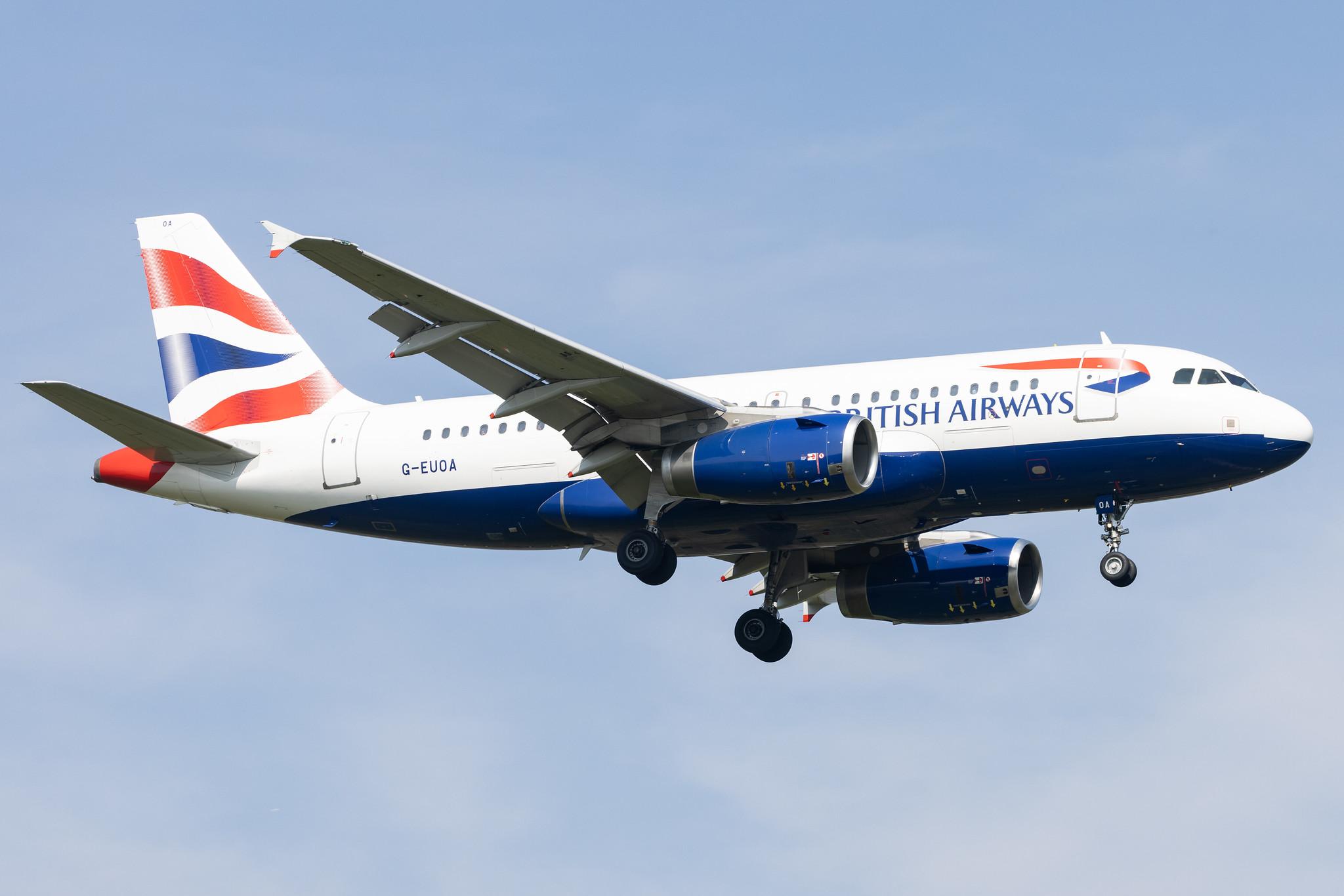 London Heathrow: British Airways (BA / BAW) |  Airbus A319-131 A319 | G-EUOA | MSN 1513
