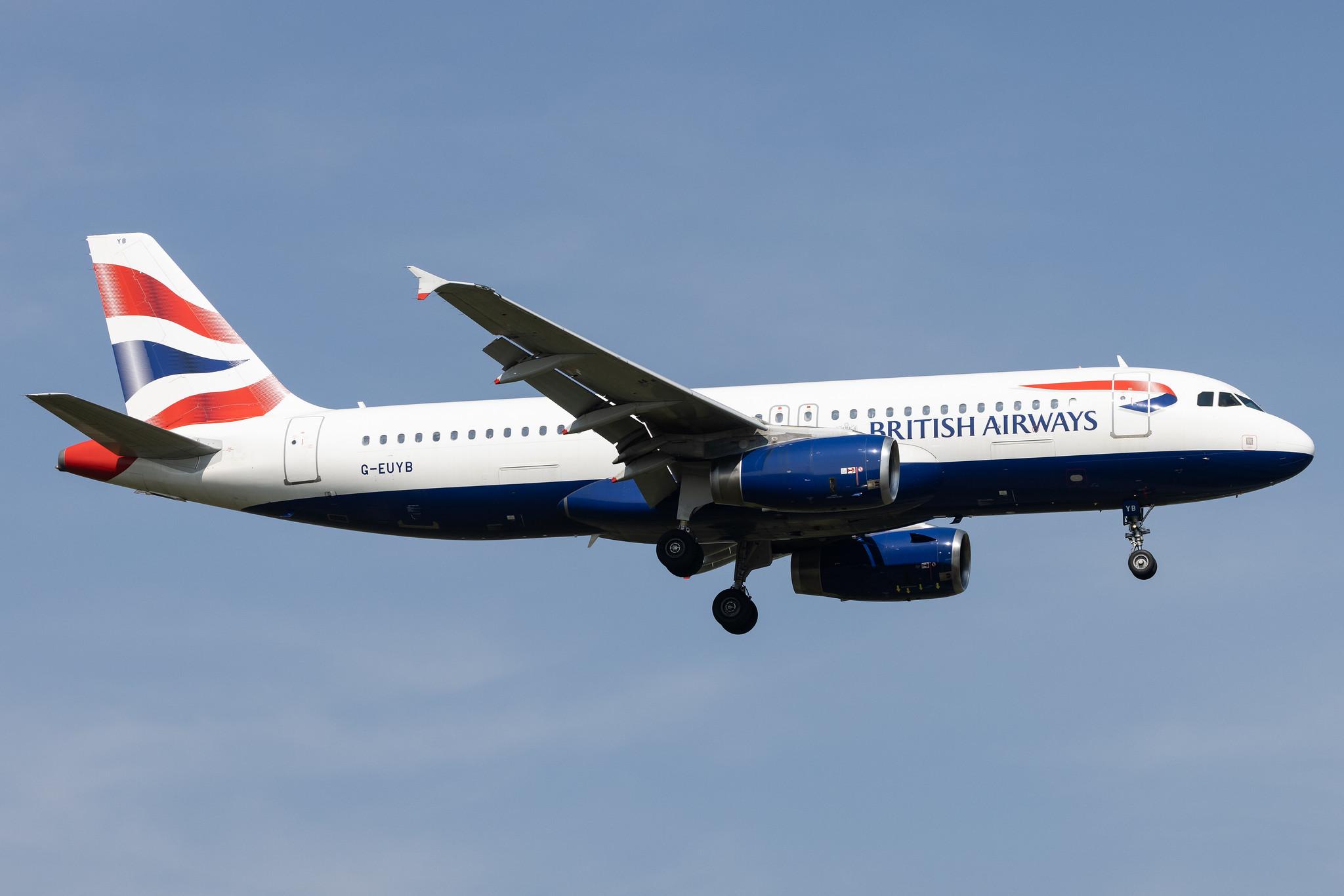 London Heathrow: British Airways (BA / BAW) |  Airbus A320-232 A320 | G-EUYB | MSN 3703