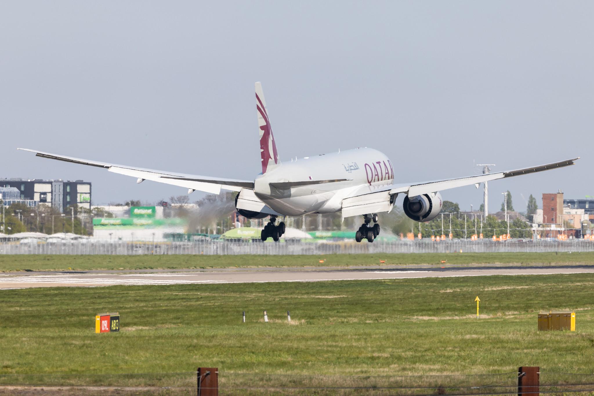 London Heathrow: Qatar Cargo (QR / QTR) | Operator: Qatar Airways |  Boeing 777-F B77L | A7-BFZ | MSN 66872