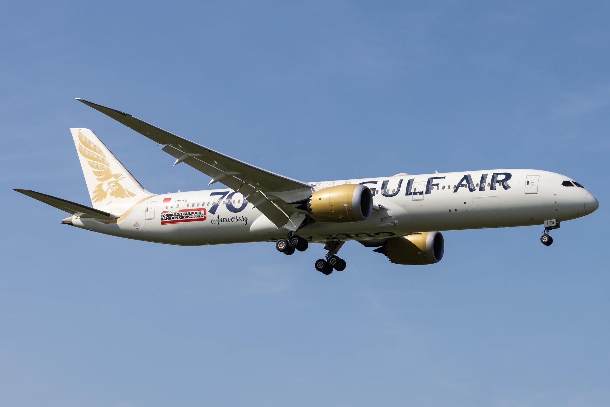 London Heathrow: Gulf Air (GF / GFA) |  Boeing 787-9 Dreamliner B789 | A9C-FA | MSN 39996