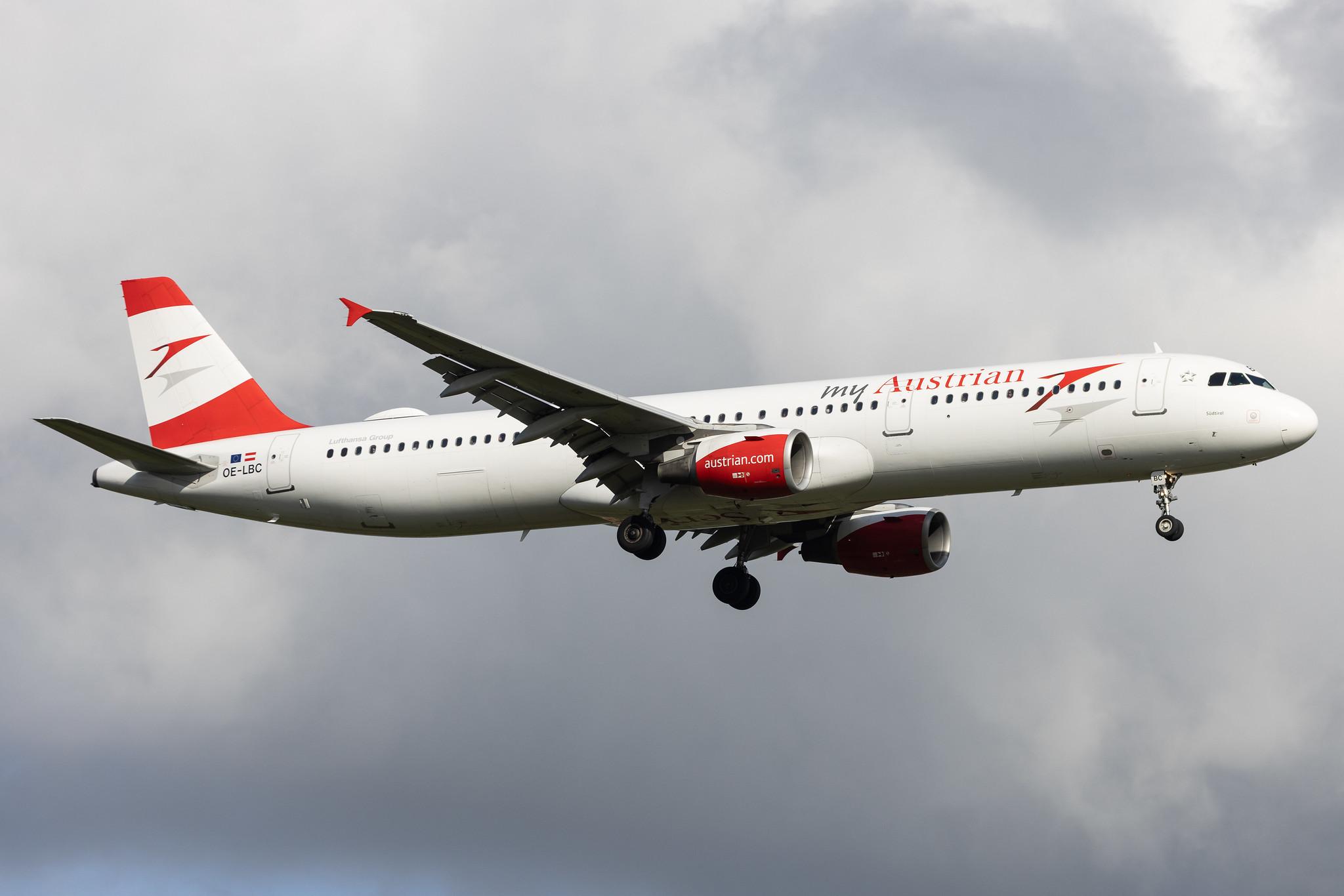 Hamburg Airport: Austrian Airlines (OS / AUA) | Airbus A321-111 A321 | OE-LBC | MSN 0581