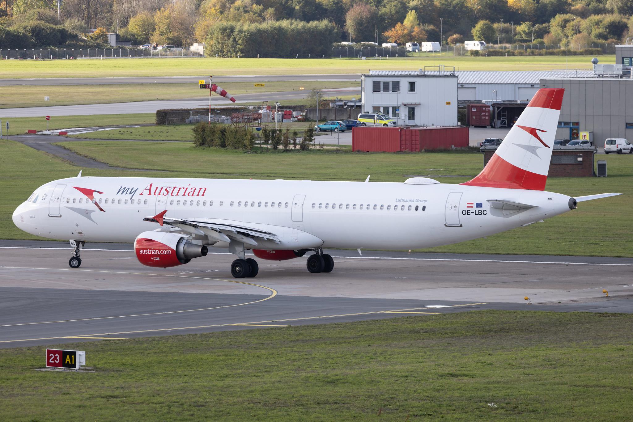 Hamburg Airport: Austrian Airlines (OS / AUA) | Airbus A321-111 A321 | OE-LBC | MSN 0581