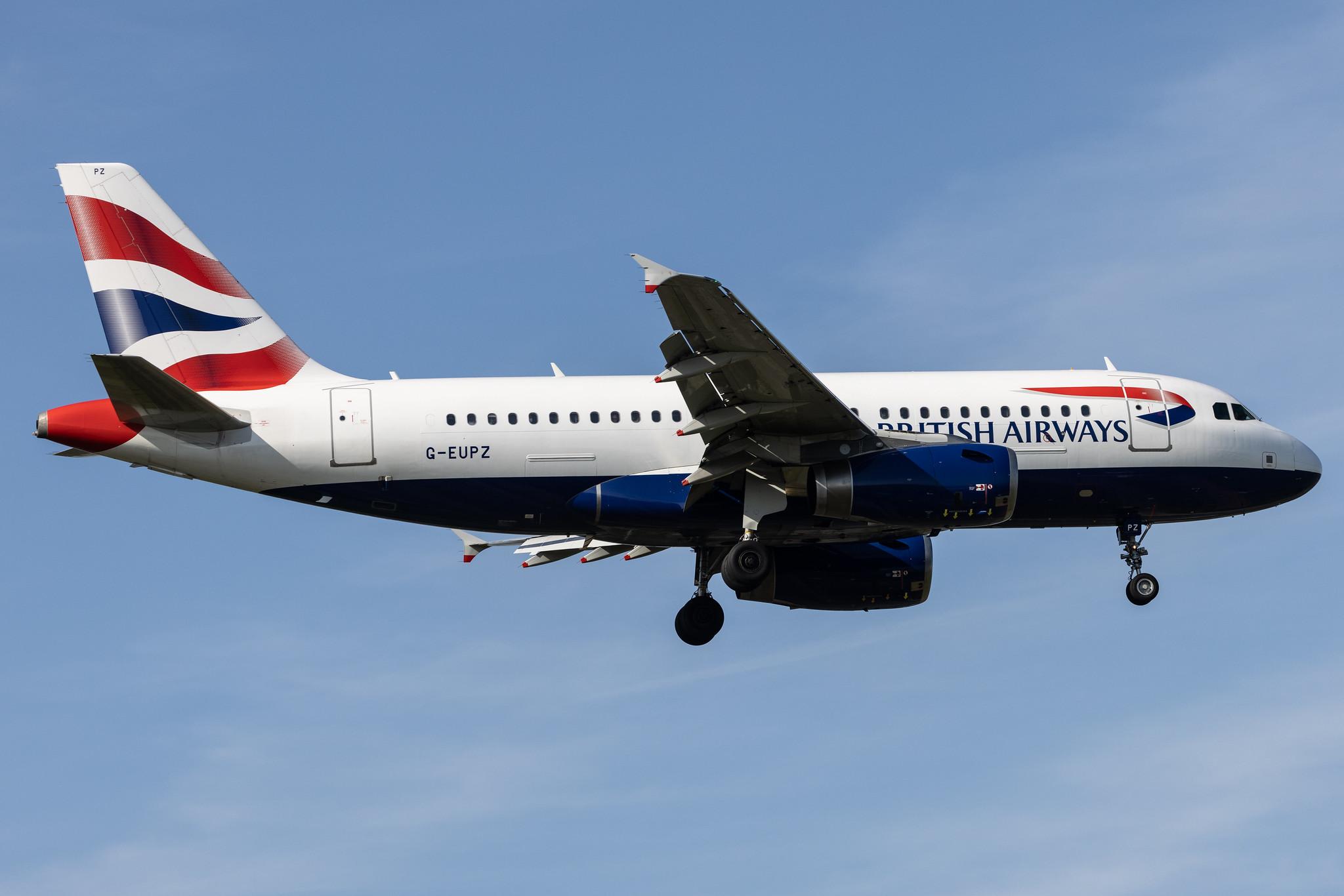 London Heathrow: British Airways (BA / BAW) |  Airbus A319-131 A319 | G-EUPZ | MSN 1510