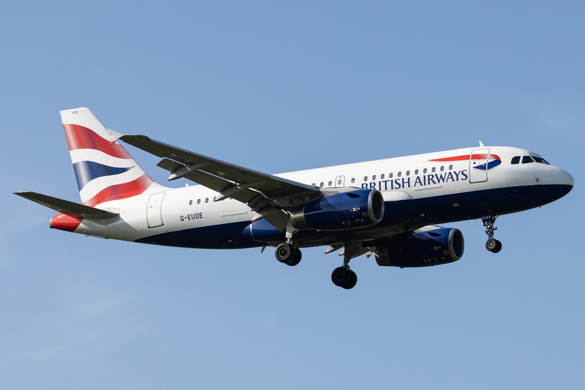 London Heathrow: British Airways (BA / BAW) |  Airbus A319-131 A319 | G-EUOE | MSN 1574