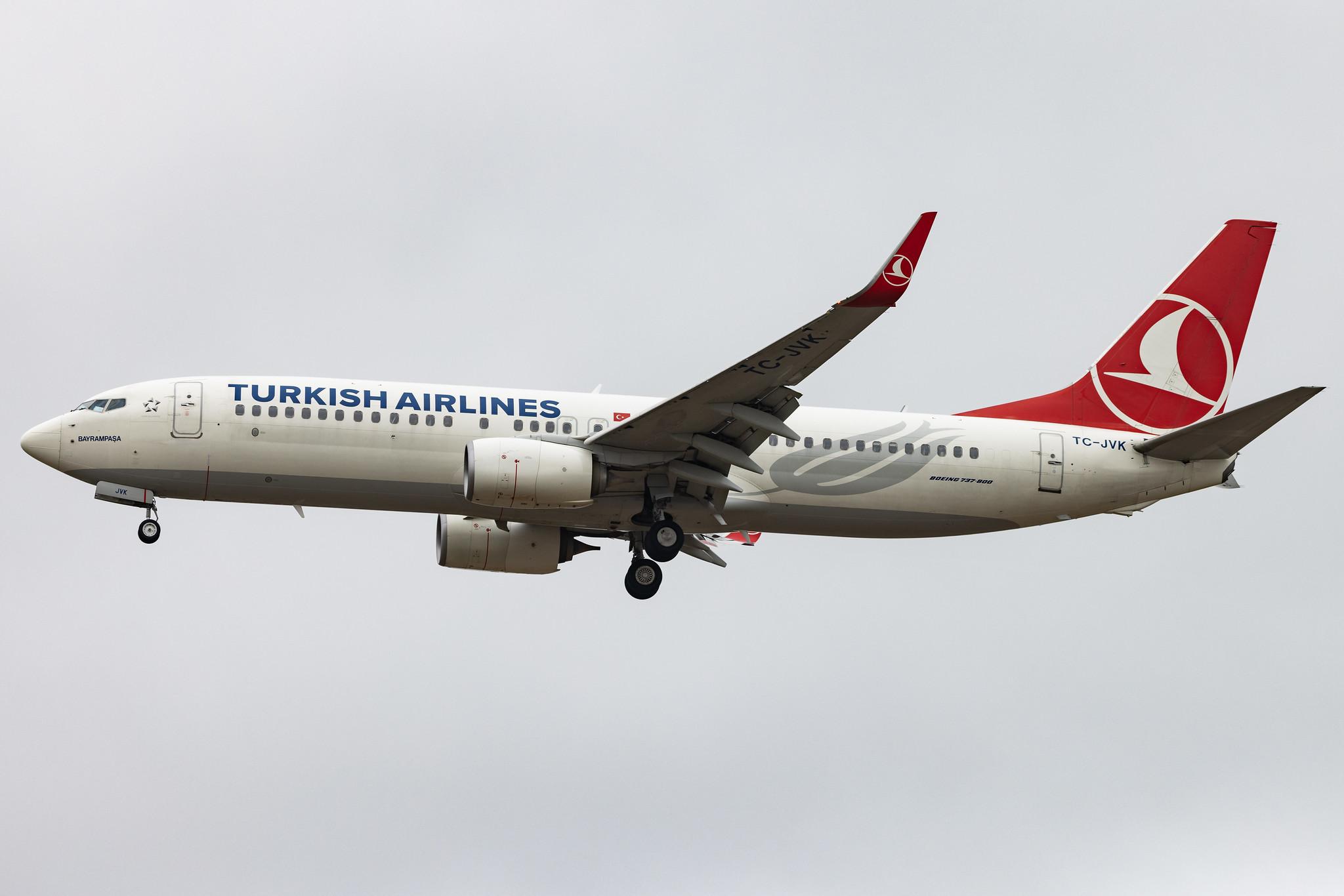 Flughafen Berlin Brandenburg: Turkish Airlines (TK / THY) |  Boeing 737-8F2 B738 | TC-JVK | MSN 60014