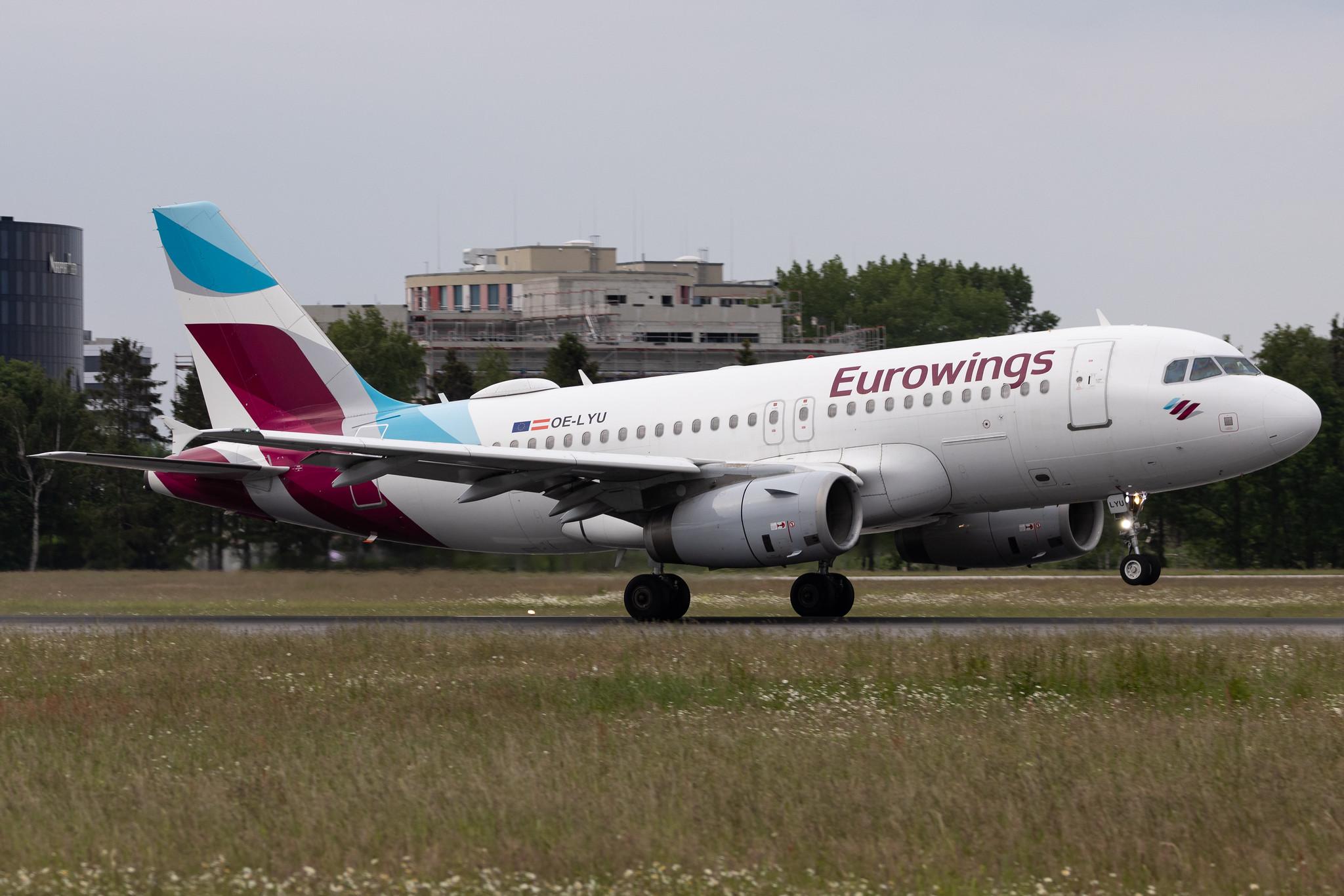 Hamburg Airport: Eurowings (EW / EWG) | Operator: Eurowings Europe | Airbus A319-132 A319 | OE-LYU | MSN 5535