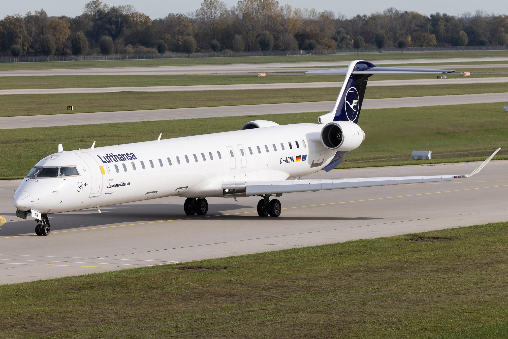 Munich Airport: Lufthansa (LH / DLH) | Operator: Lufthansa CityLine |  Mitsubishi CRJ-900LR CRJ9 | D-ACNN | MSN 15254