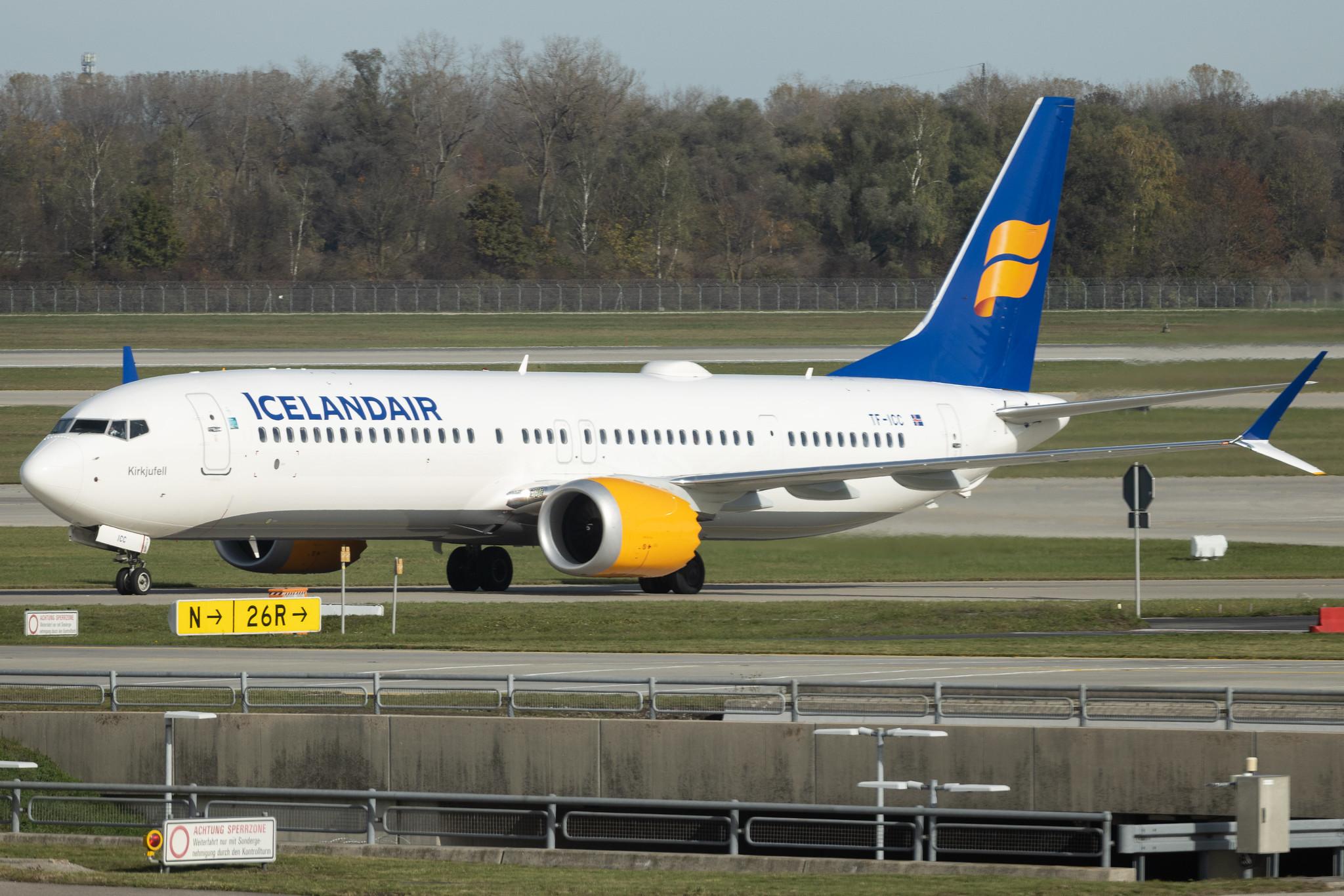 Munich Airport: Icelandair (FI / ICE) |  Boeing 737 MAX 9 B39M | TF-ICC | MSN 44359