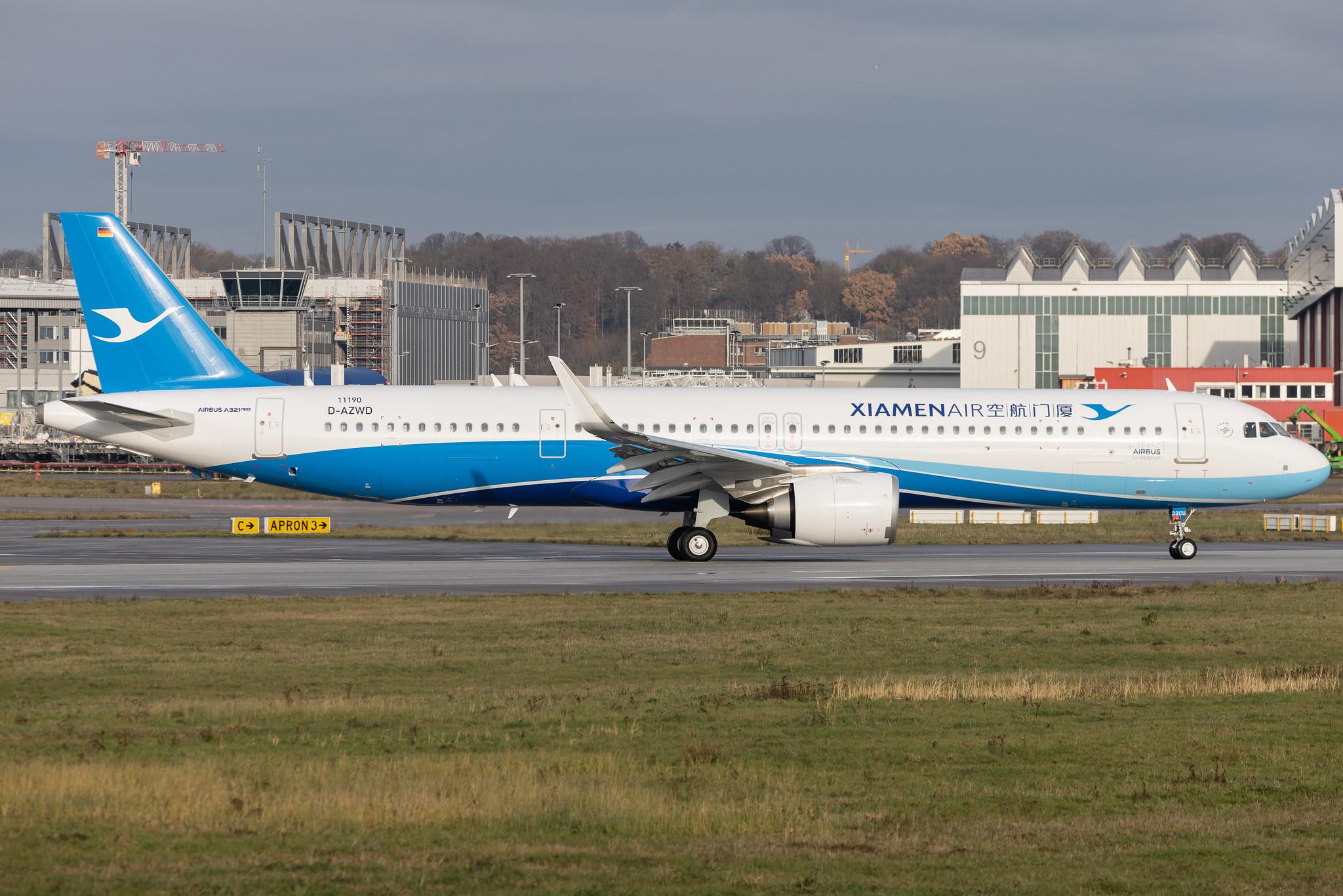 Hamburg Finkenwerder: Xiamen Airlines | Airbus A321-251NX A21N | D-AZWD | B-32CU | MSN 11190