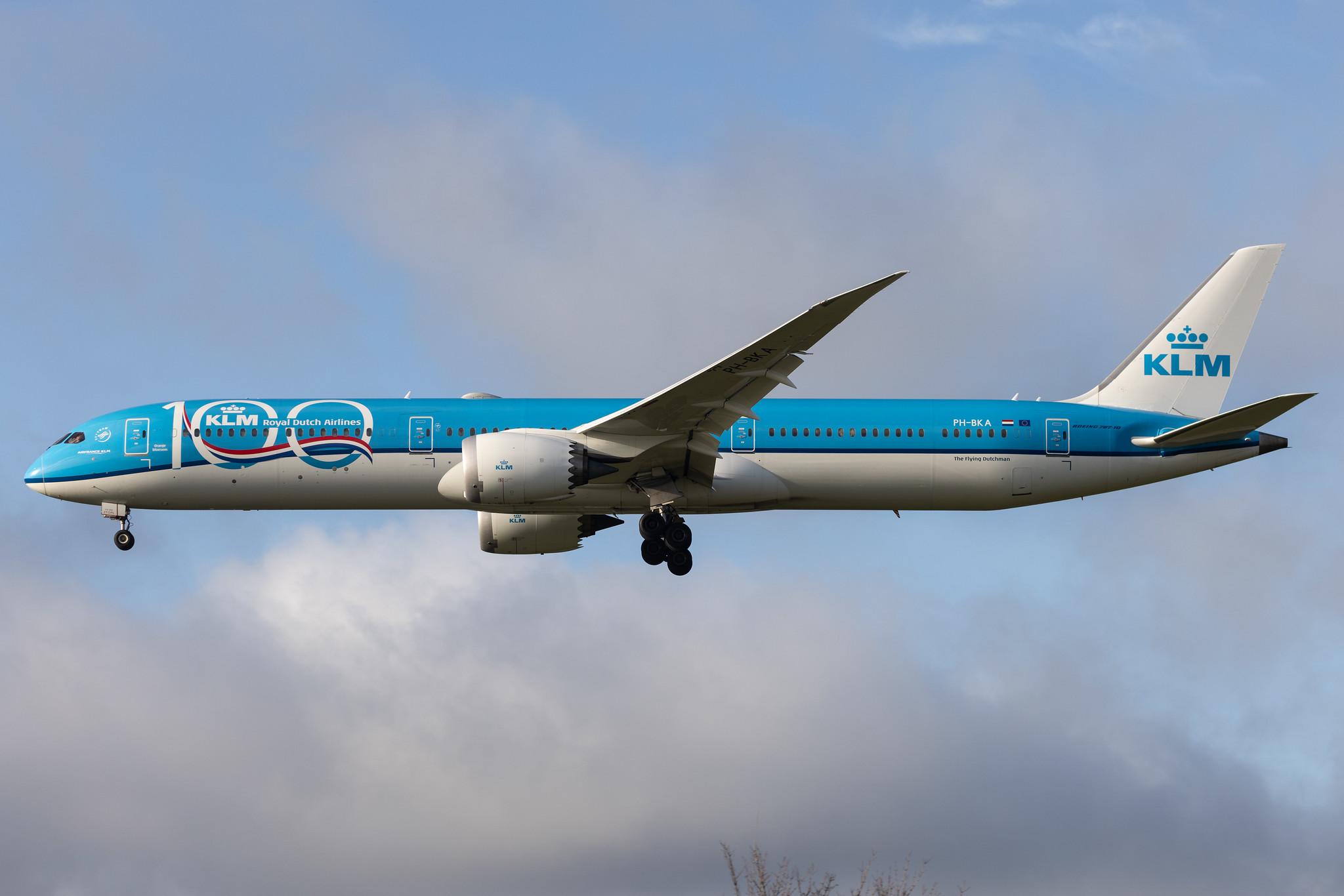 Amsterdam Schiphol: KLM (KL / KLM) | Livery: KLM 100 Years Livery | Boeing 787-10 Dreamliner B78X | PH-BKA | MSN 42485