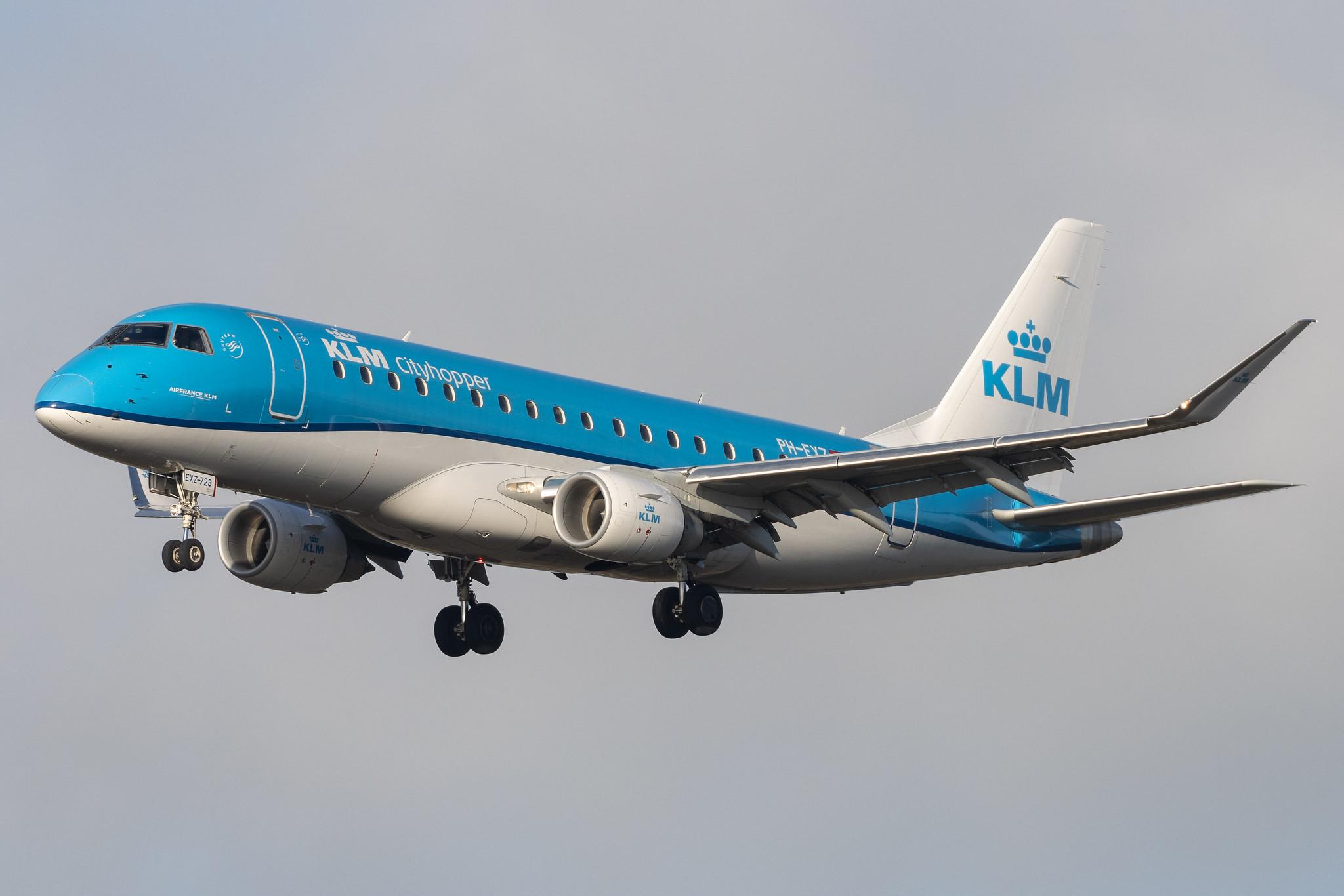 Amsterdam Schiphol: KLM (KL / KLM) | Operator: KLM Cityhopper | Embraer E175STD E75L | PH-EXZ | MSN 17000723