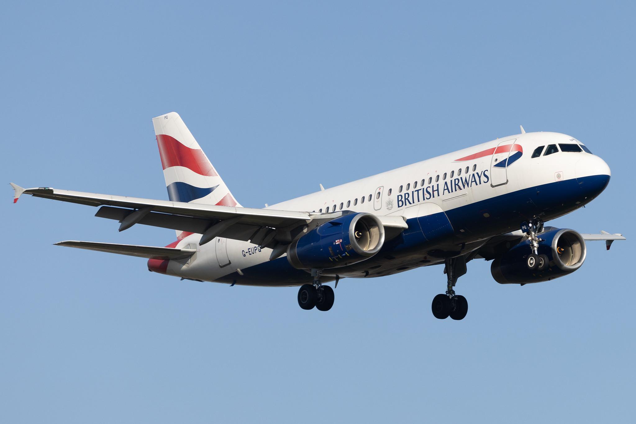 London Heathrow: British Airways (BA / BAW) |  Airbus A319-131 A319 | G-EUPG | MSN 1222