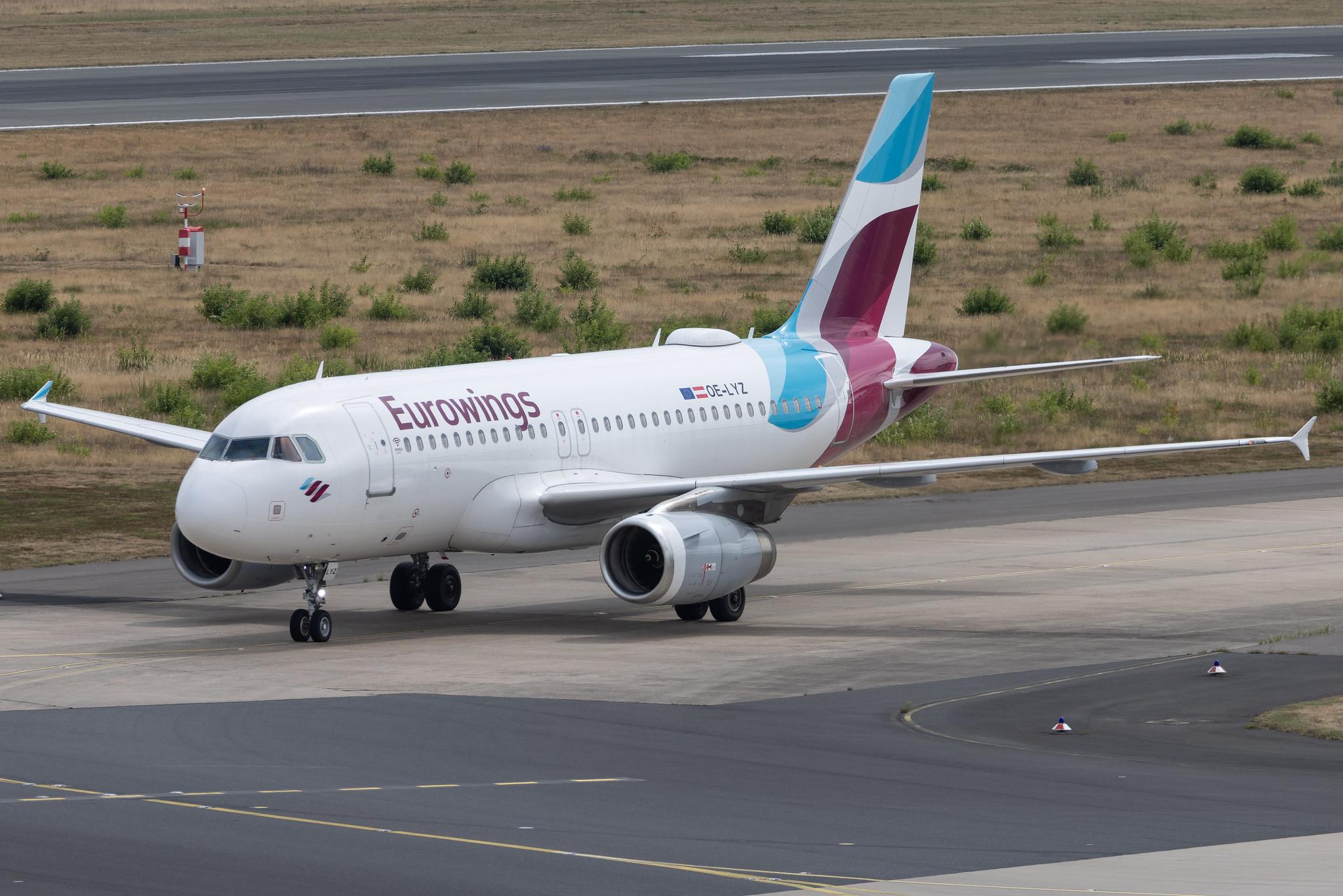 Köln Bonn Airport: Eurowings (EW / EWG) | Operator: Eurowings Europe | Airbus A319-132 A319 | OE-LYZ | MSN 4227