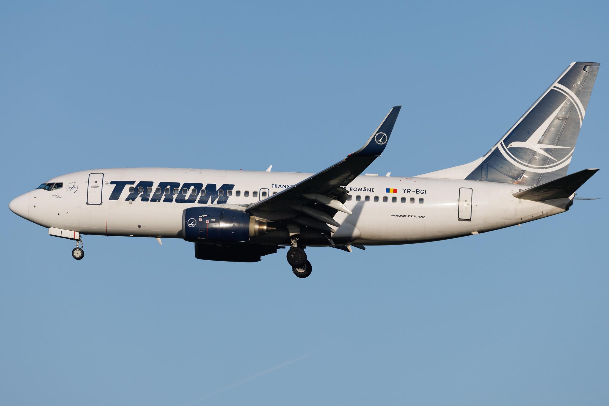 Frankfurt Airport: Tarom (RO / ROT) |  Boeing 737-78J B737 | YR-BGI | MSN 28439