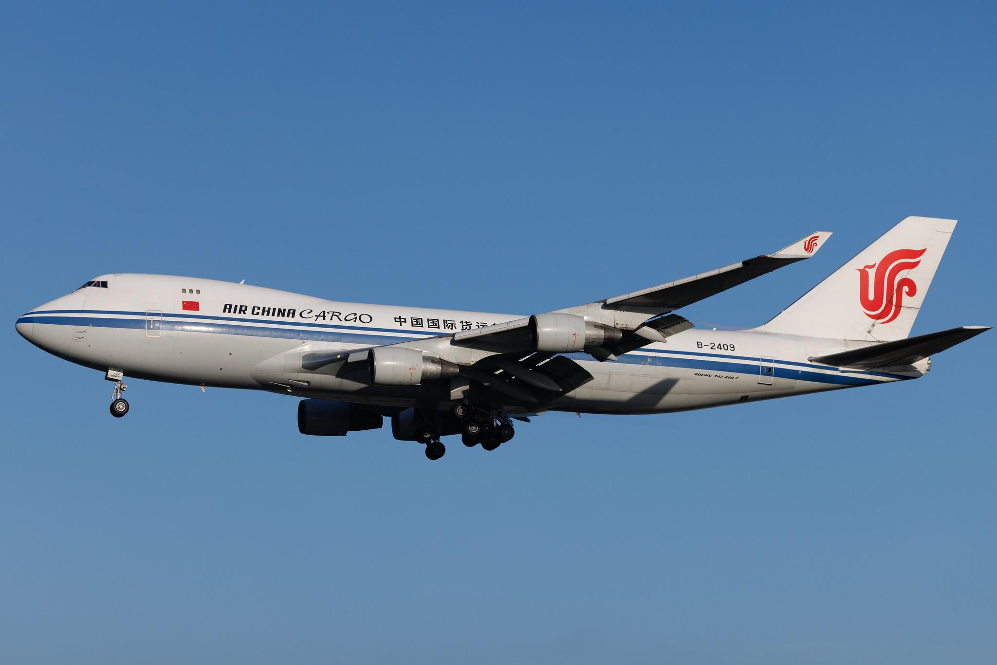 Frankfurt Airport: Air China Cargo (/ CAO) |  Boeing 747-412F(SCD) B744 | B-2409 | MSN 26560