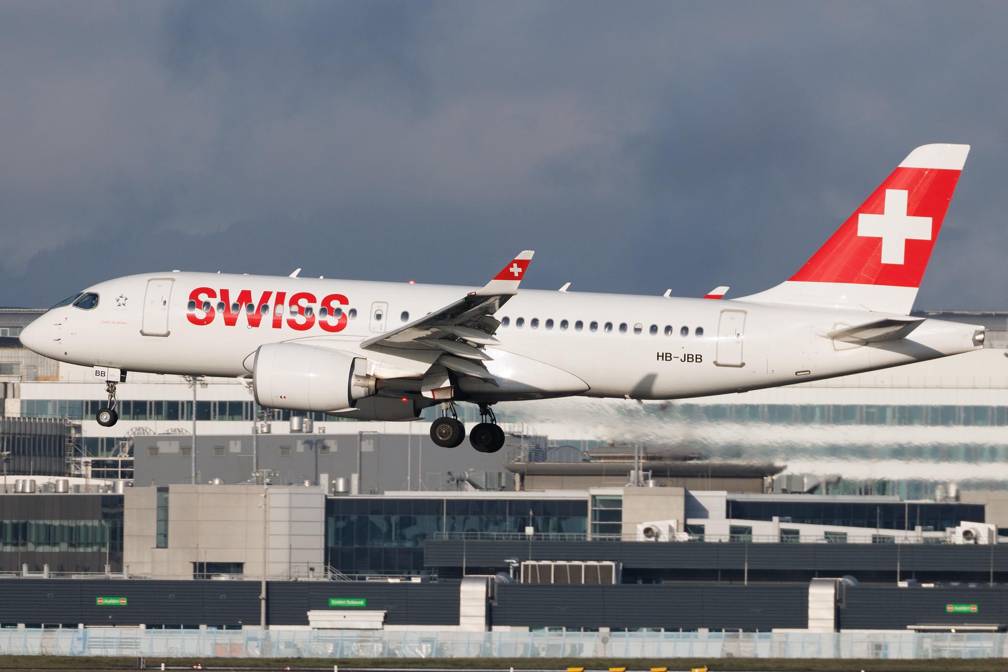Frankfurt Airport: Swiss (LX / SWR) | Airbus A220-100 BCS1 | HB-JBB | MSN 50011