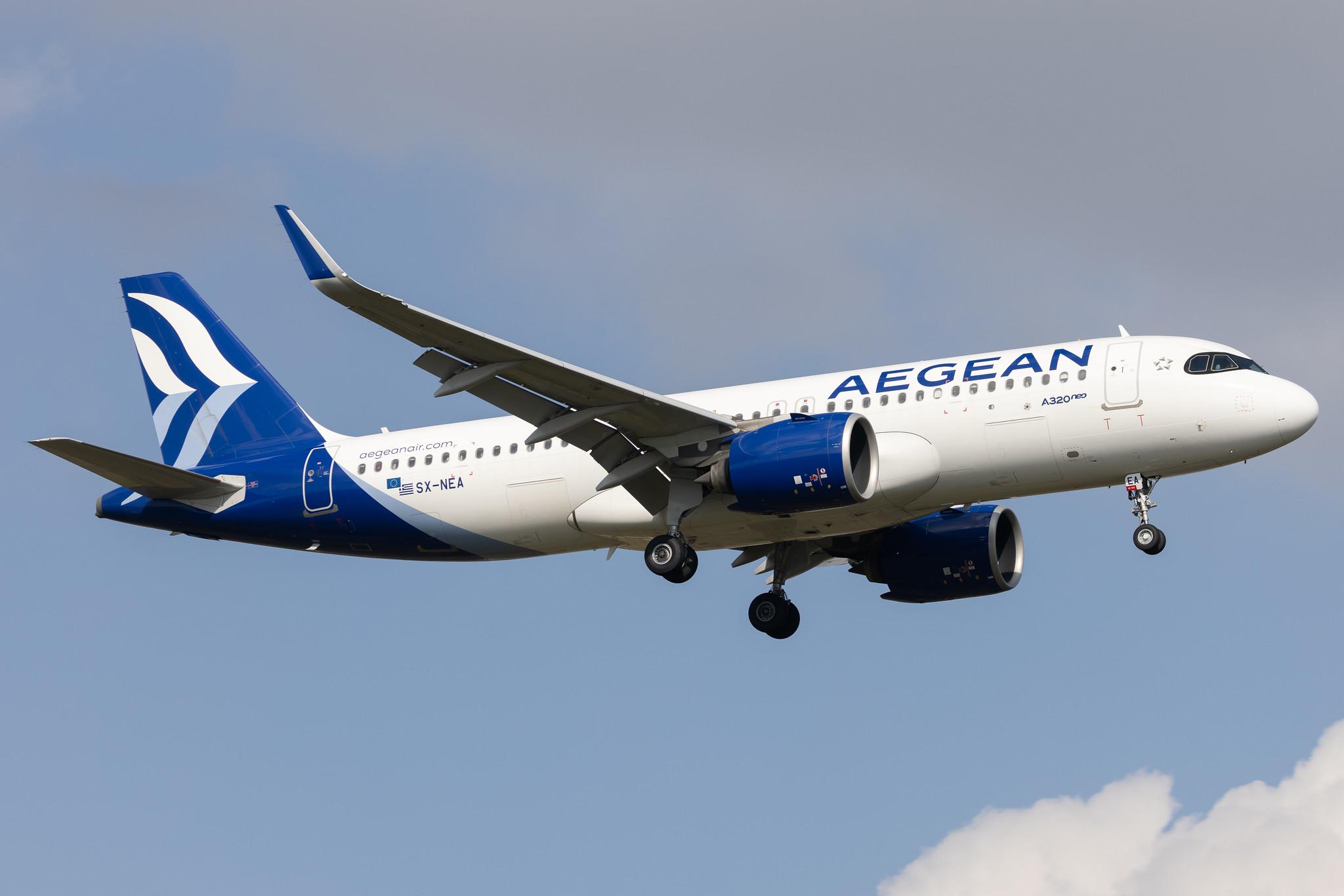 London Heathrow: Aegean Airlines (A3 / AEE) | Airbus A320-271N A20N | SX-NEA | MSN 9497