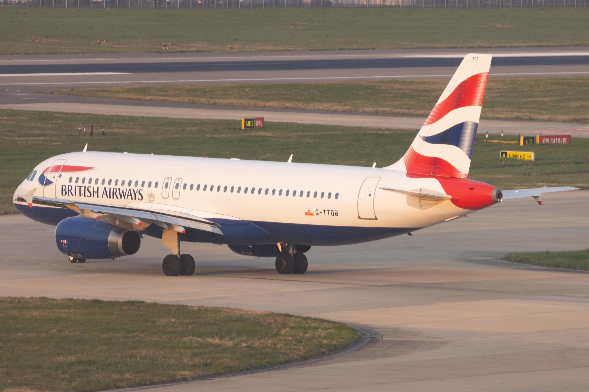 London Heathrow: British Airways (BA / BAW) | Airbus A320-232 A320 | G-TTOB | MSN 1687