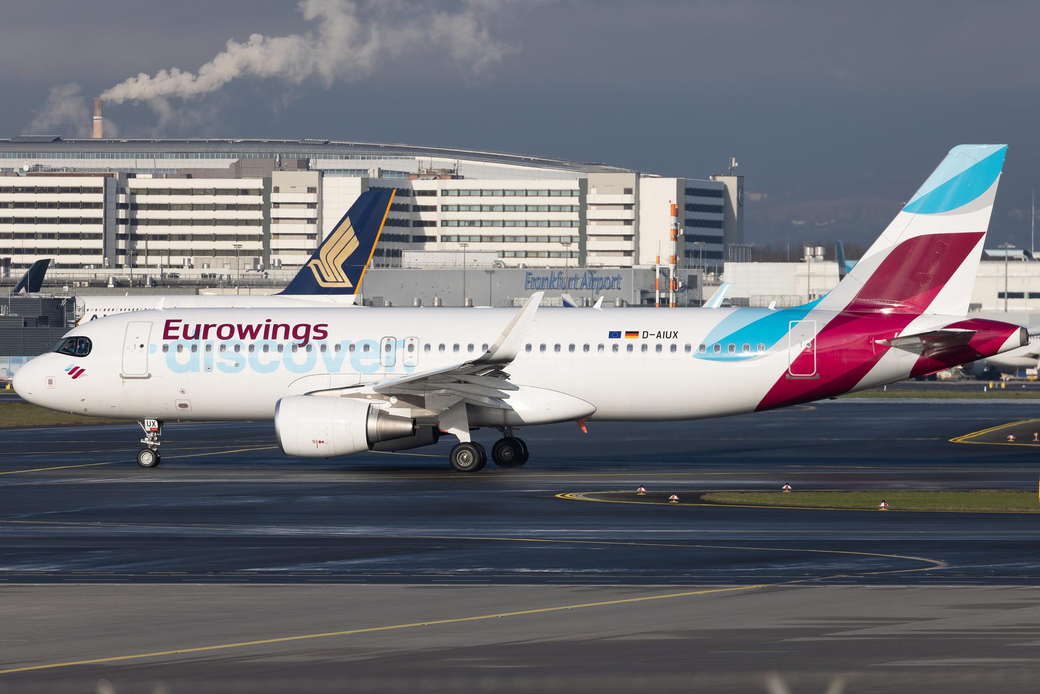Frankfurt Airport: Eurowings Discover (4Y / OCN) | Airbus A320-214 A320 | D-AIUX | MSN 7256