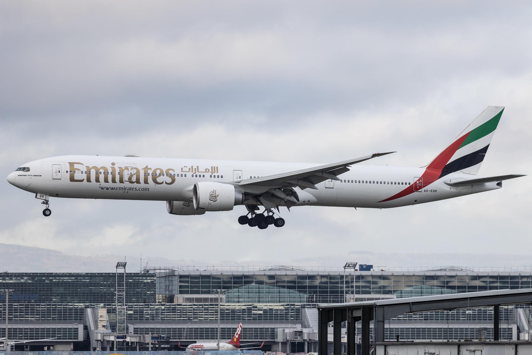 Frankfurt Airport: Emirates (EK / UAE) | Boeing 777-31H(ER) B77W | A6-EQK | MSN 42359