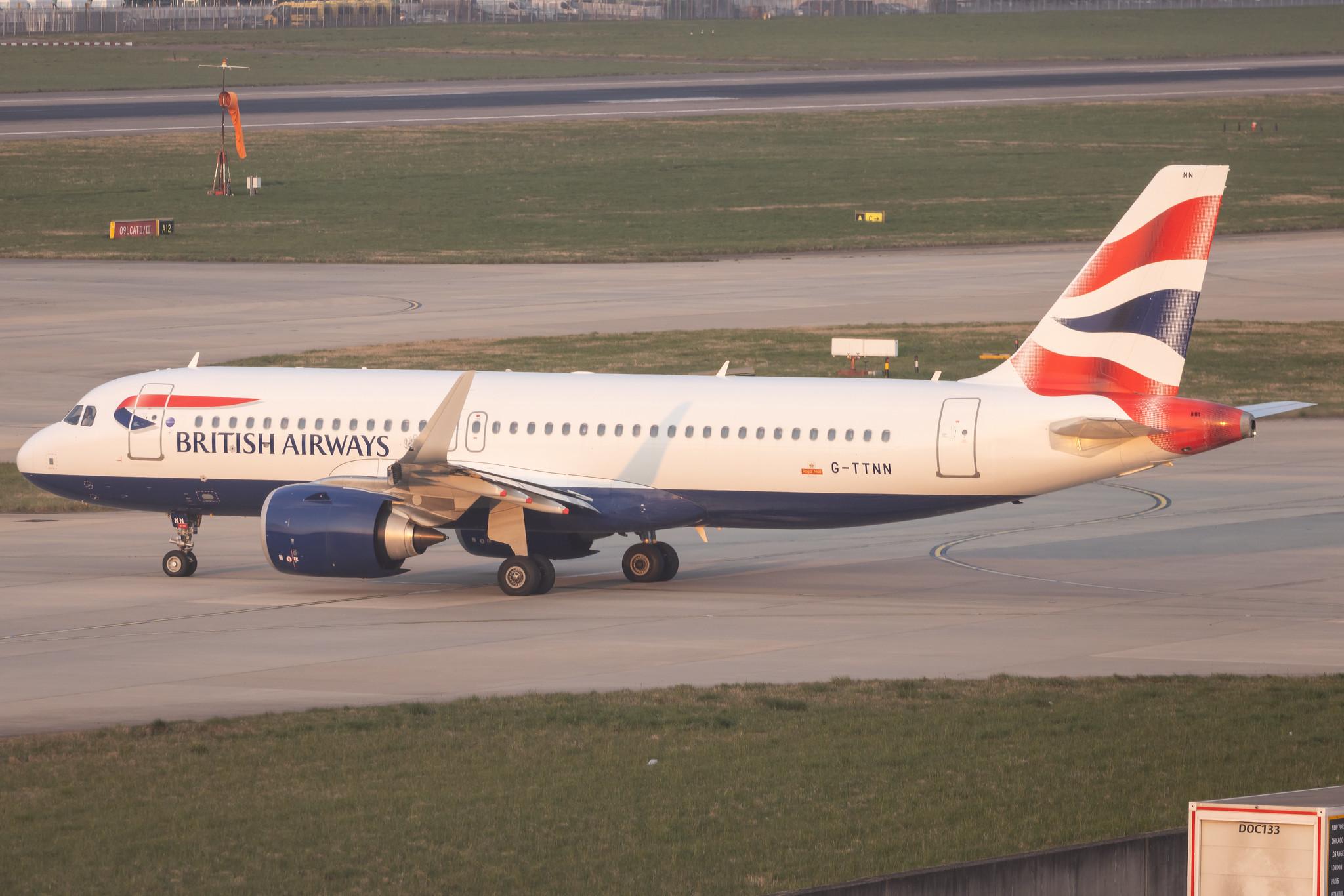 London Heathrow: British Airways (BA / BAW) |  Airbus A320-251N A20N | G-TTNN | MSN 10344
