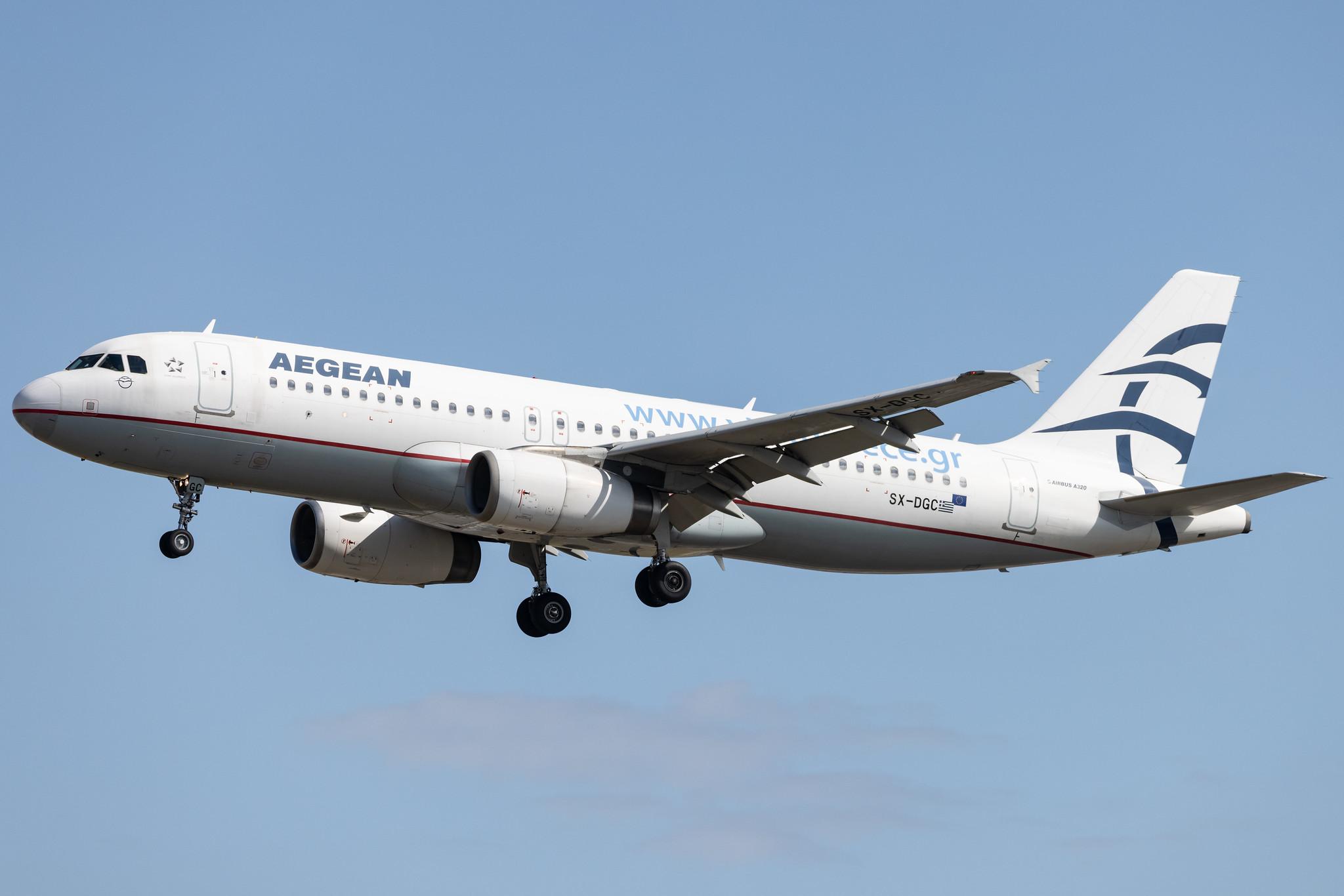 Frankfurt Airport: Aegean Airlines (A3 / AEE) |  Airbus A320-232 A320 | SX-DGC | MSN 4094