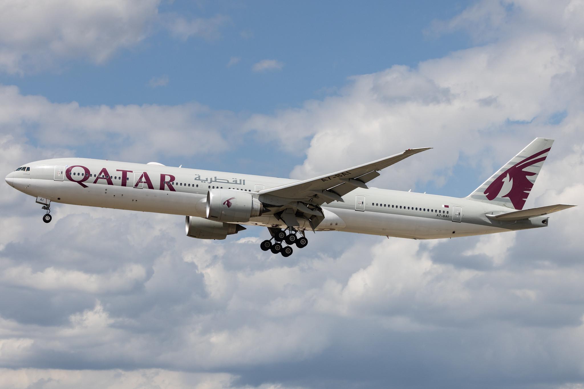 Frankfurt Airport: Qatar Airways (QR / QTR) | Boeing 777-3DZ(ER) B77W | A7-BAI | MSN 36095