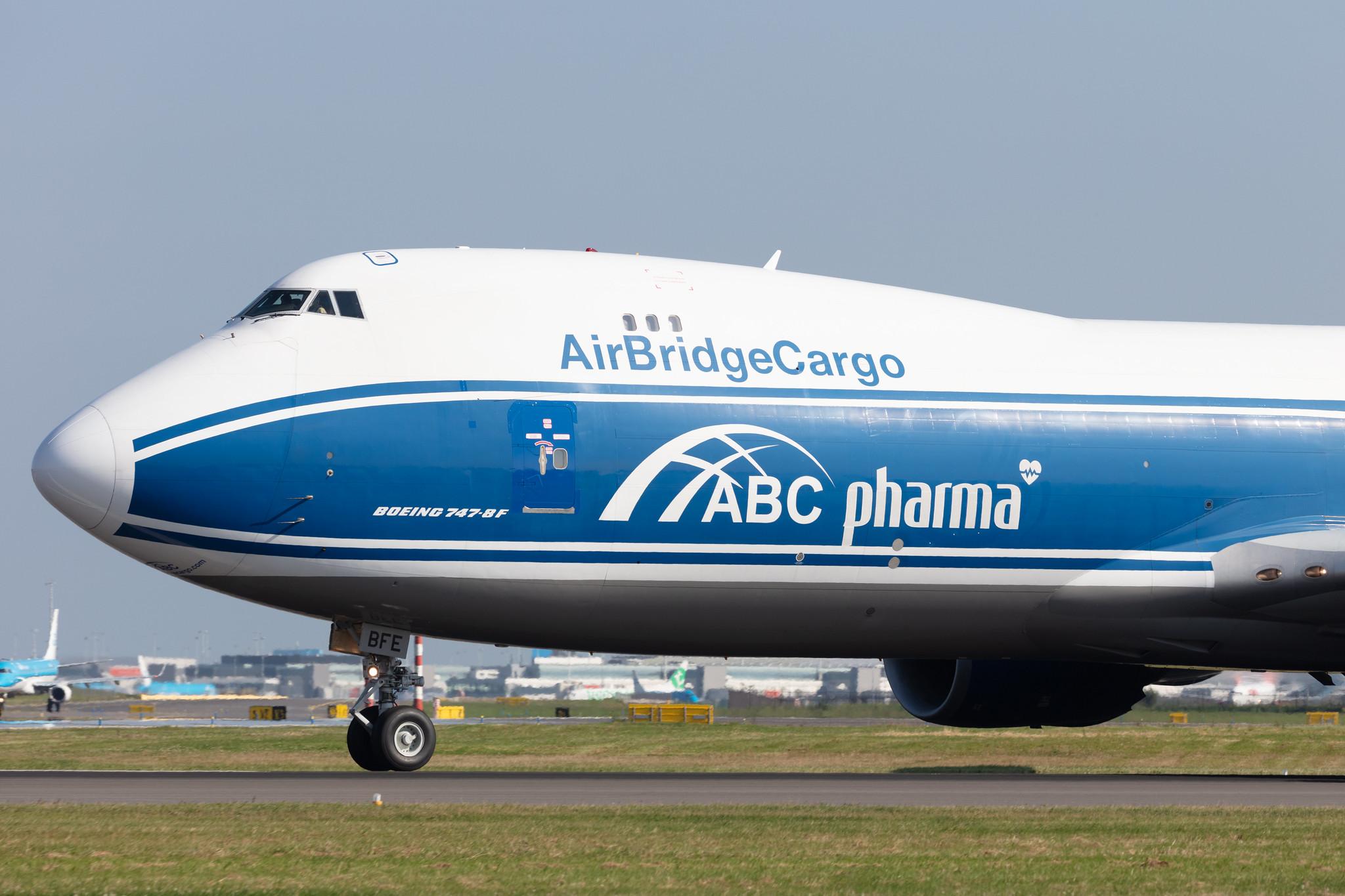 Amsterdam Schiphol: AirBridgeCargo (RU / ABW) | Operator: AirBridgeCargo Airlines |  Boeing 747-83Q(F) B748 | VQ-BFE | MSN 60118