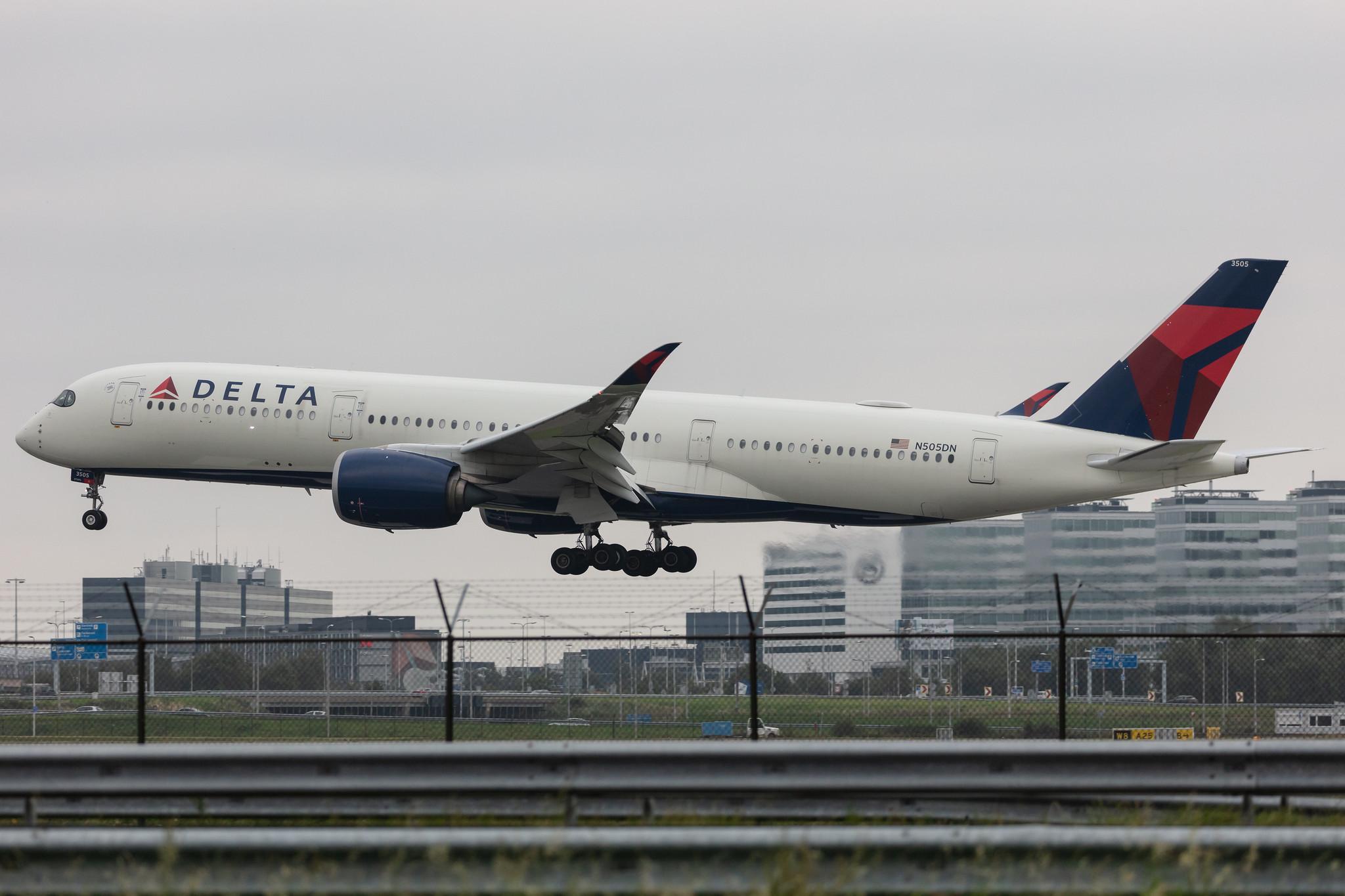 Amsterdam Schiphol: Delta Air Lines (DL / DAL) |  Airbus A350-941 A359 | N505DN | MSN 164