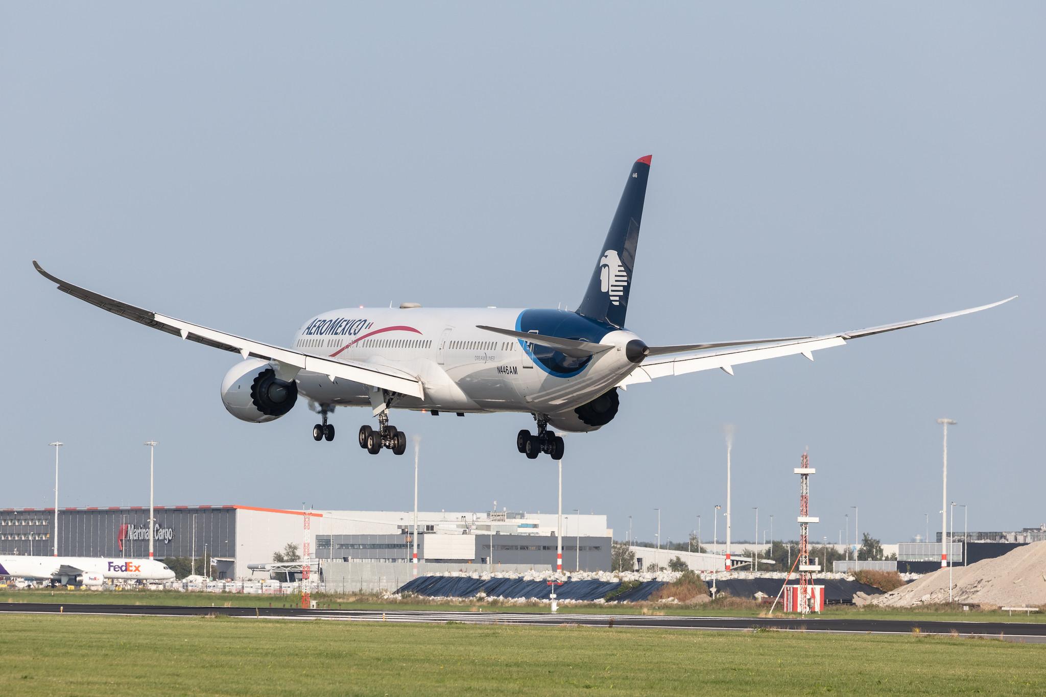Amsterdam Schiphol: Aeromexico (AM / AMX) |  Boeing 787-9 Dreamliner B789 | N446AM | MSN 39292