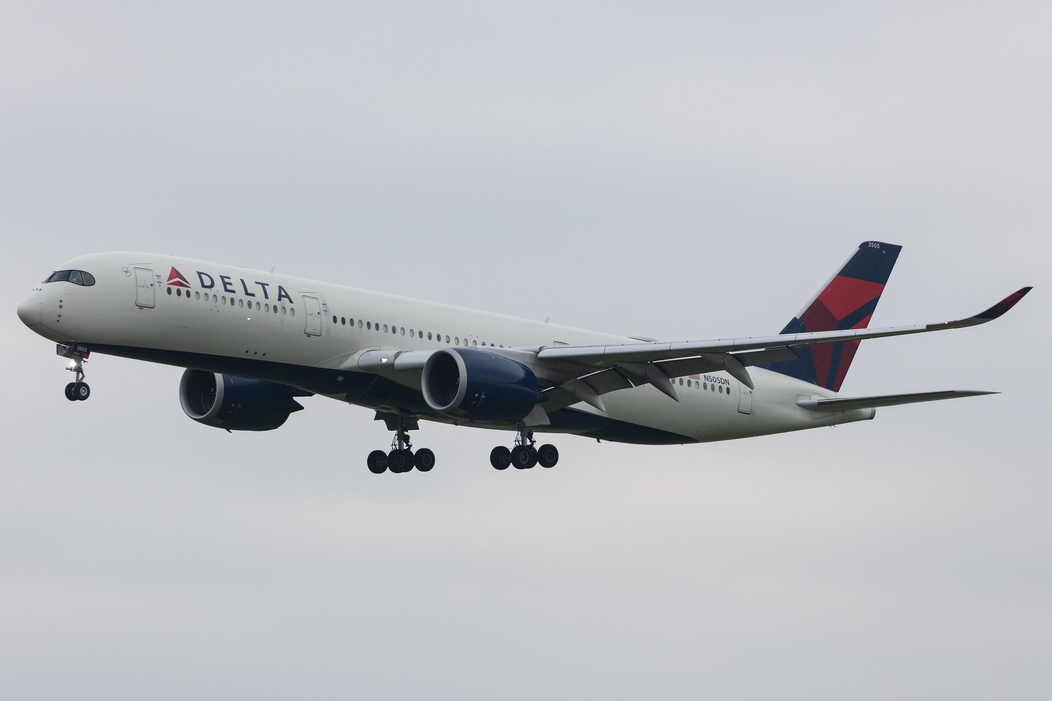 Amsterdam Schiphol: Delta Air Lines (DL / DAL) |  Airbus A350-941 A359 | N505DN | MSN 164