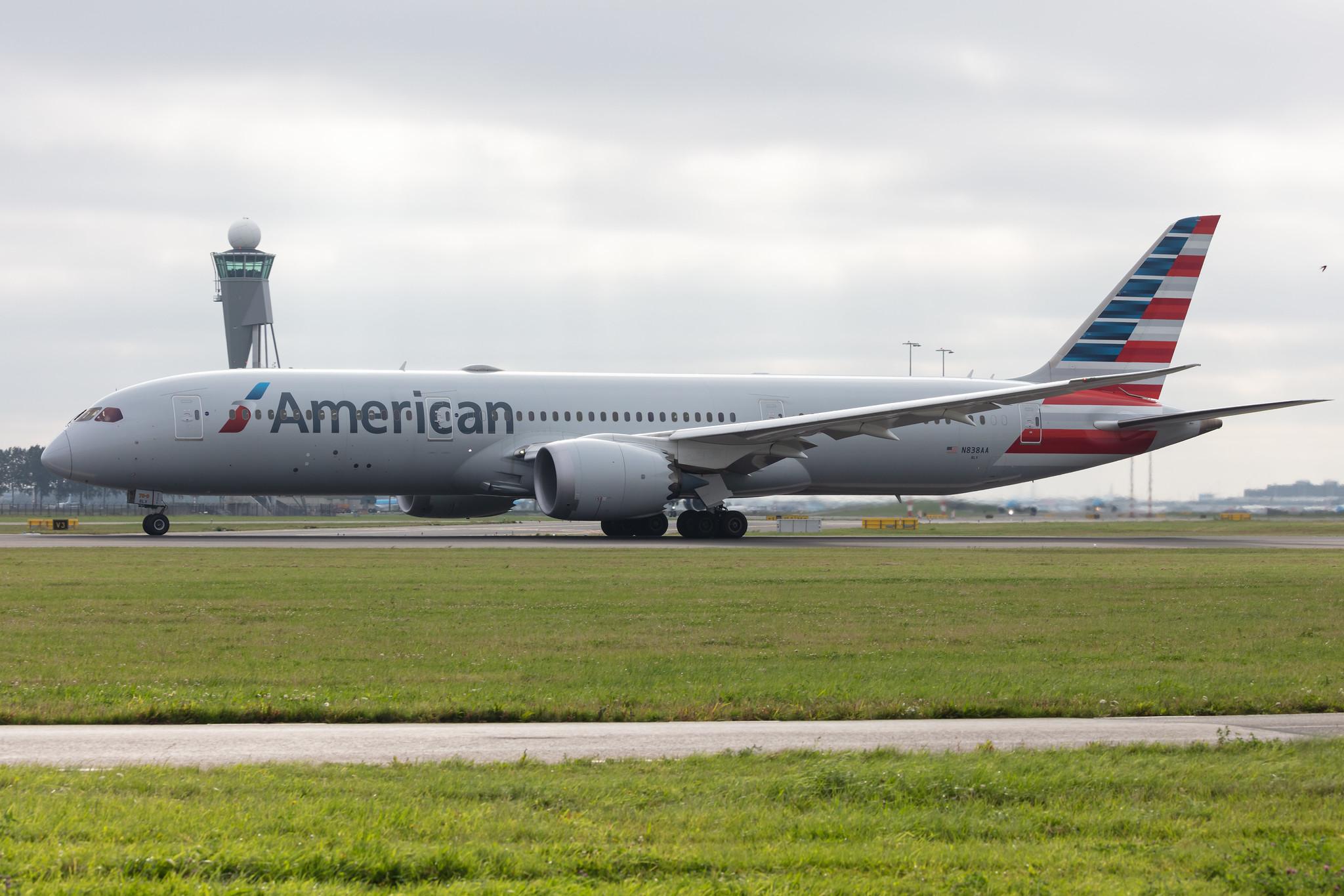 Amsterdam Schiphol: American Airlines (AA / AAL) |  Boeing 787-9 Dreamliner B789 | N838AA | MSN 40659