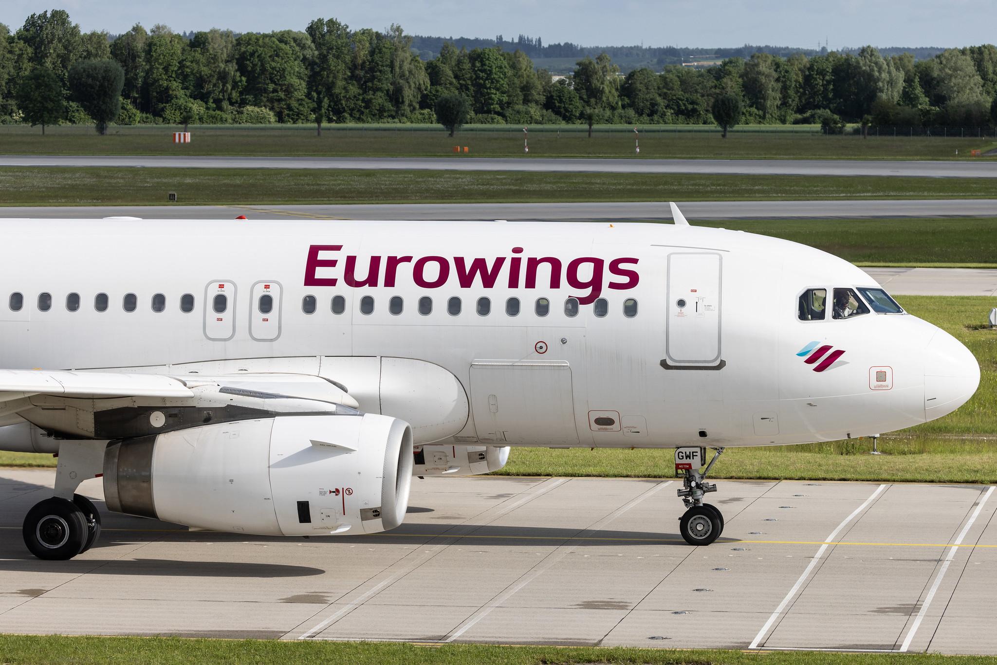 Munich Airport: Eurowings (EW / EWG) | Airbus A319-132 A319 | D-AGWF | MSN 3172