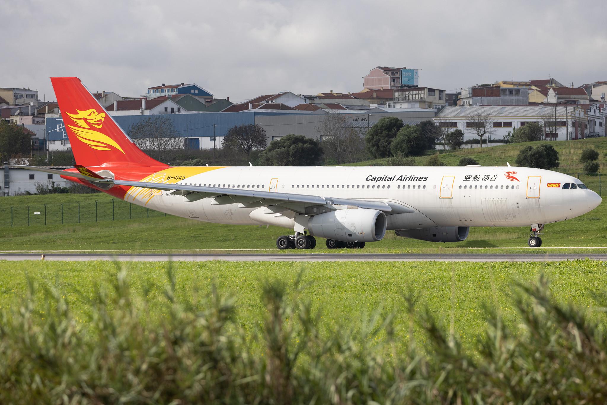 Aeroporto de Lisboa: Capital Airlines (JD / CBJ) | Airbus A330-243 A332 | B-1043 | MSN 1847