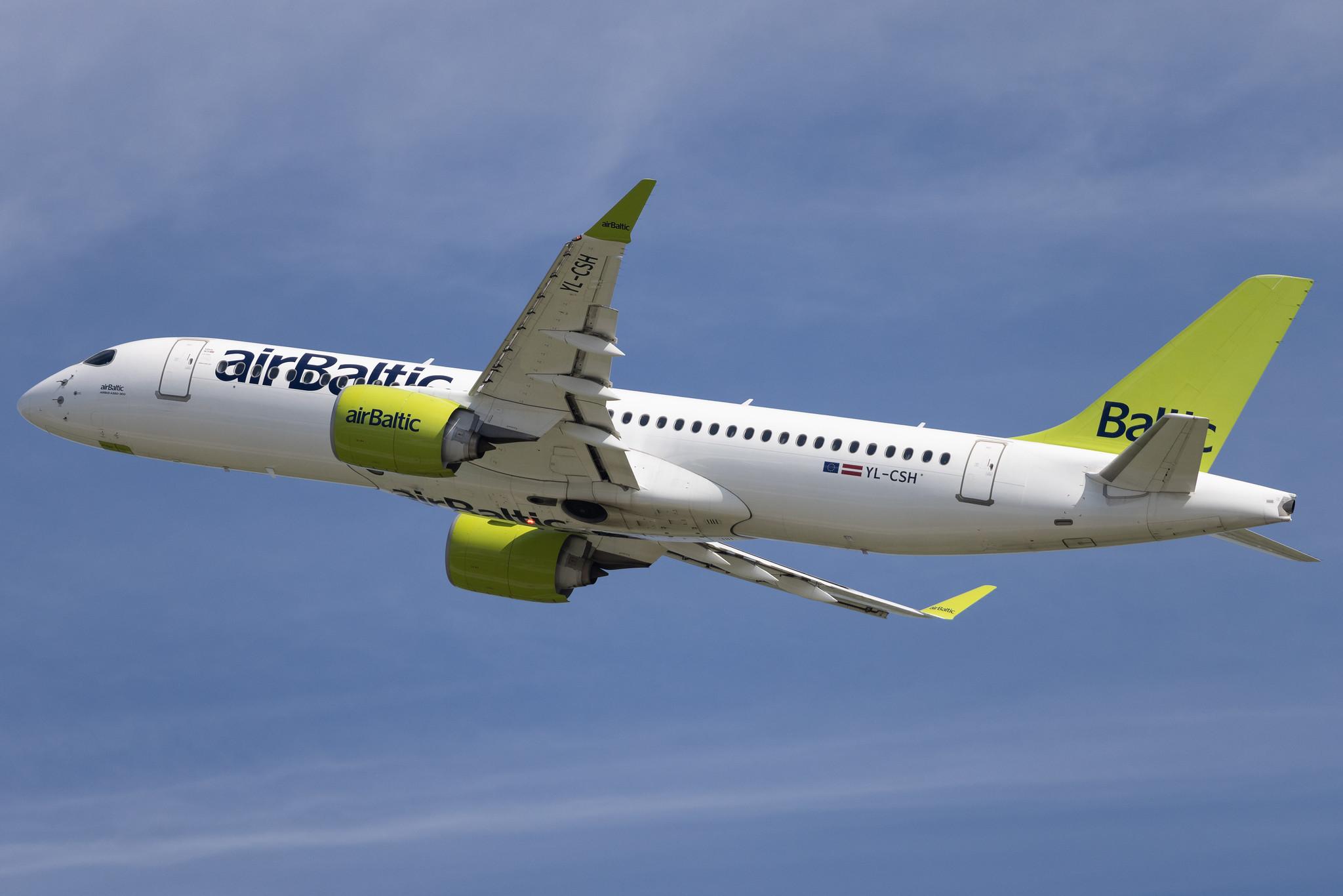 Munich Airport: Air Baltic (BT / BTI) | Airbus A220-300 BCS3 | YL-CSH | MSN 55016