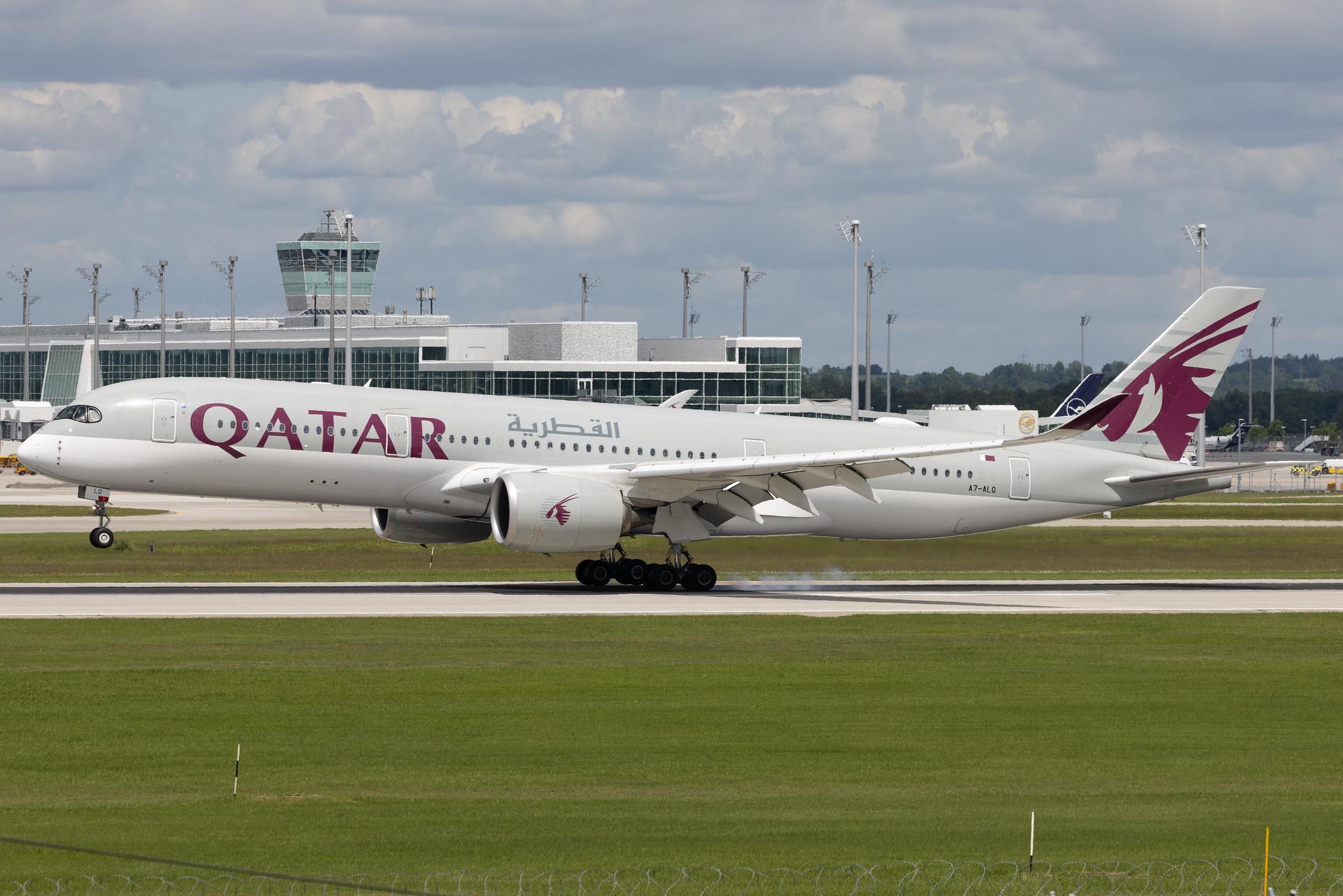 Munich Airport: Qatar Airways (QR / QTR) | Airbus A350-941 A359 | A7-ALQ | MSN 076
