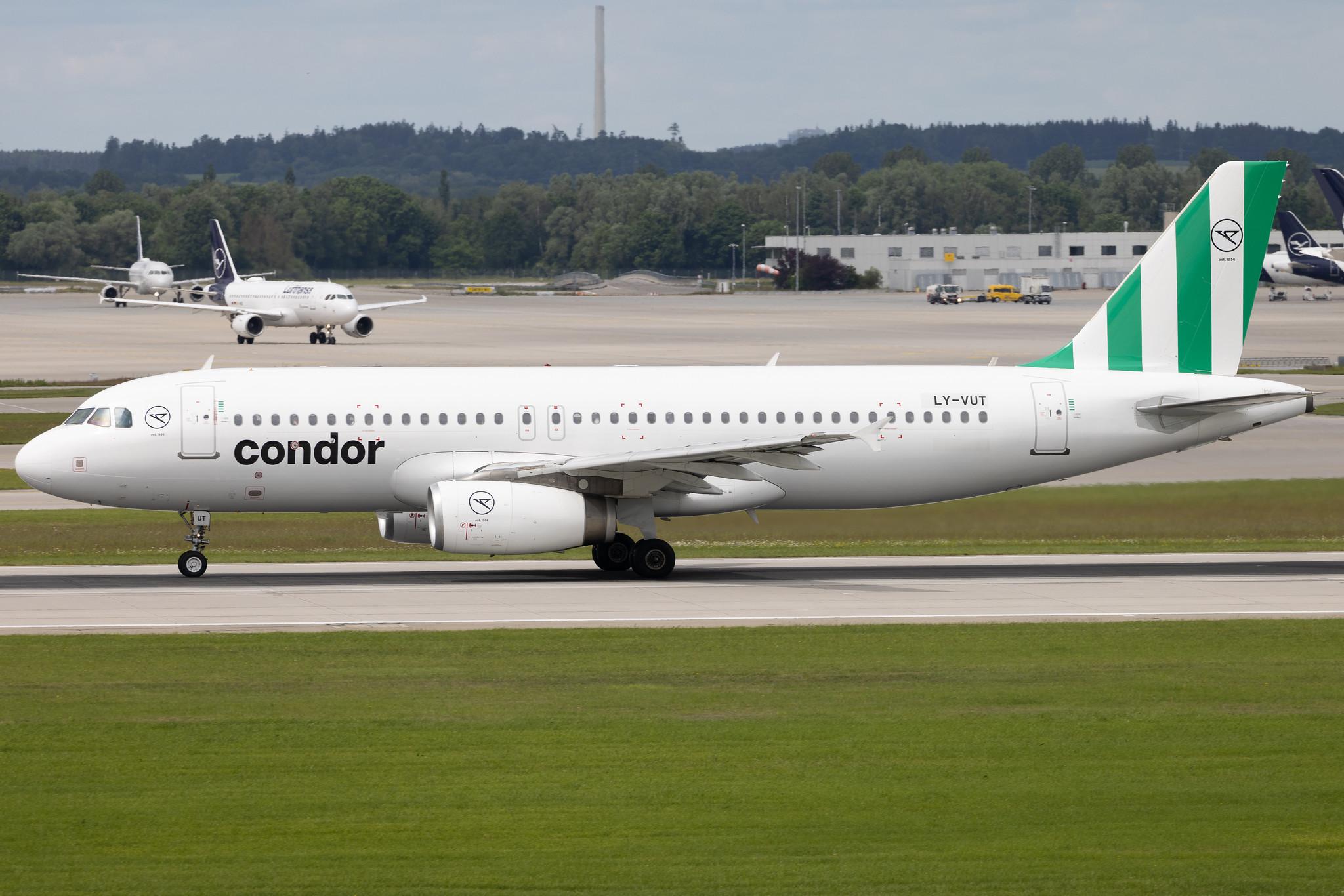 Munich Airport: Condor (DE / CFG) | Operator: Heston Airlines | Airbus A320-232 A320 | LY-VUT | MSN 03275