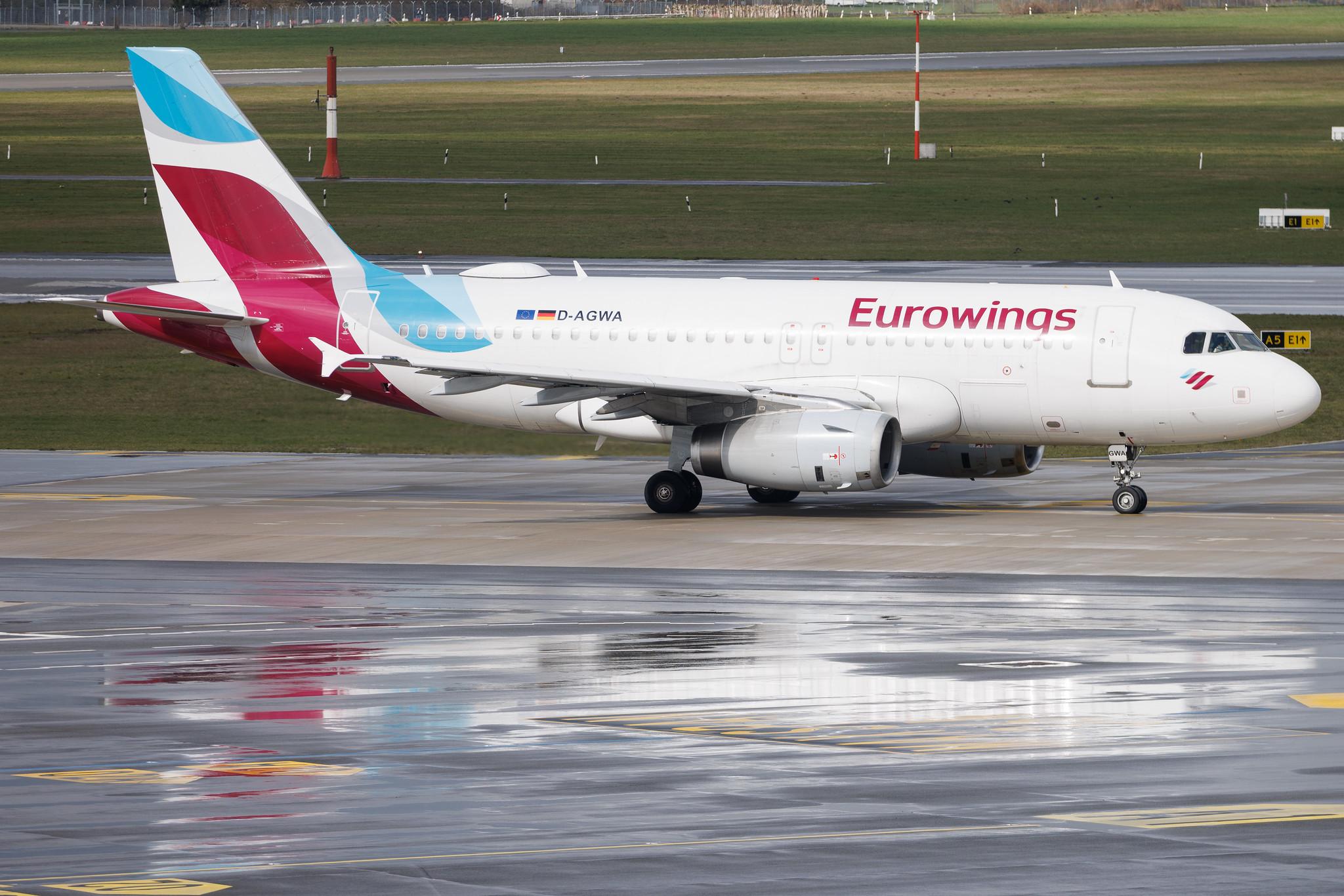 Hamburg Airport: Eurowings (EW / EWG) | Airbus A319-132 A319 | D-AGWA | MSN 2813