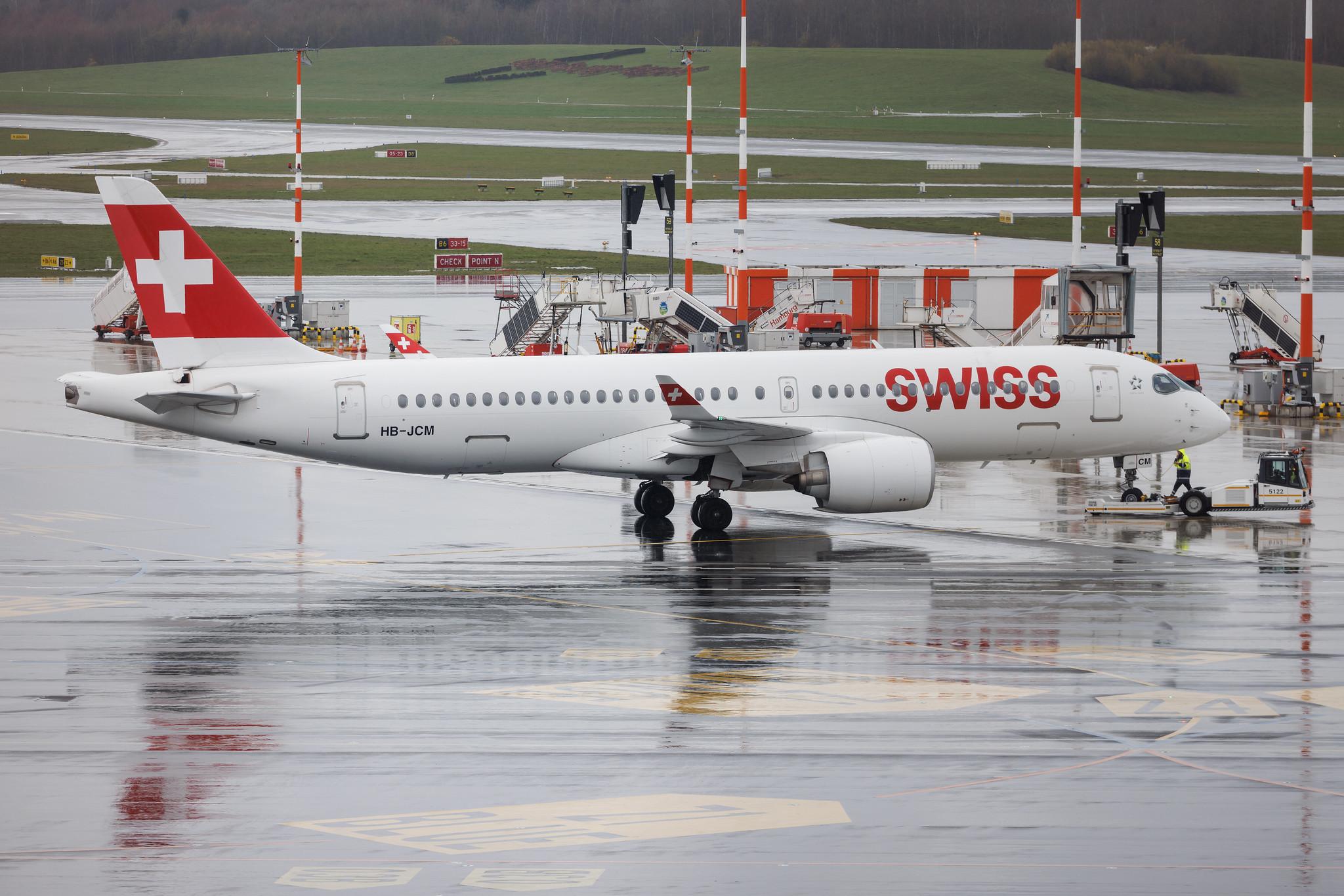 Hamburg Airport: Swiss (LX / SWR) | Airbus A220-300 BCS3 | HB-JCM | MSN 55030