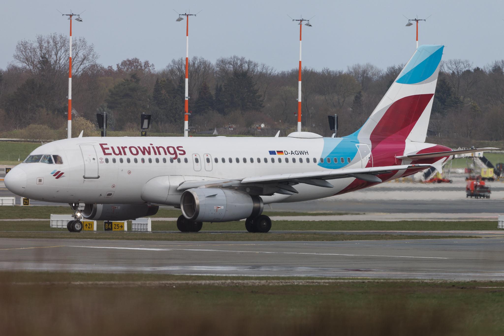 Hamburg Airport: Eurowings (EW / EWG) | Airbus A319-132 A319 | D-AGWH | MSN 3352