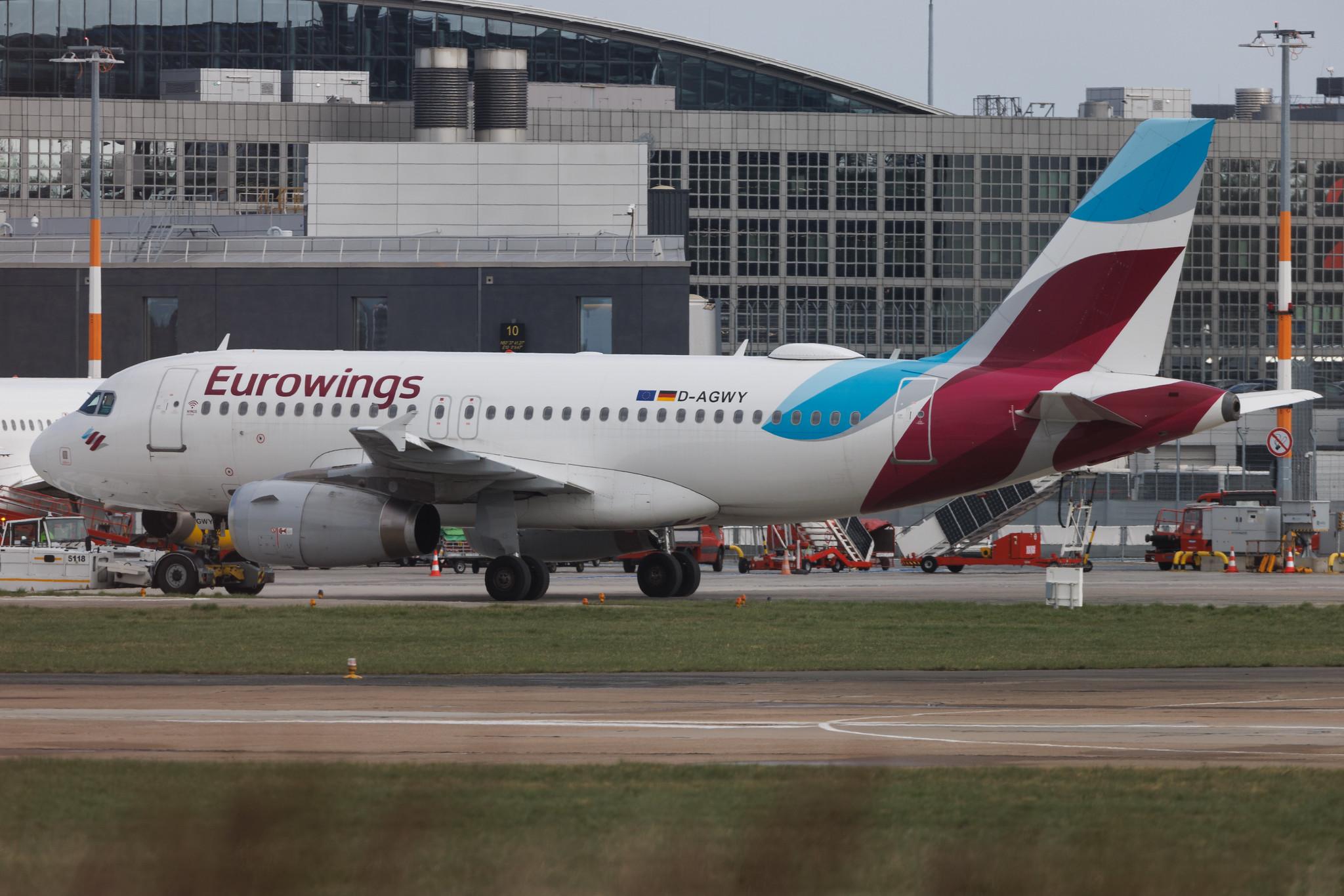 Hamburg Airport: Eurowings (EW / EWG) | Airbus A319-132 A319 | D-AGWY | MSN 5941