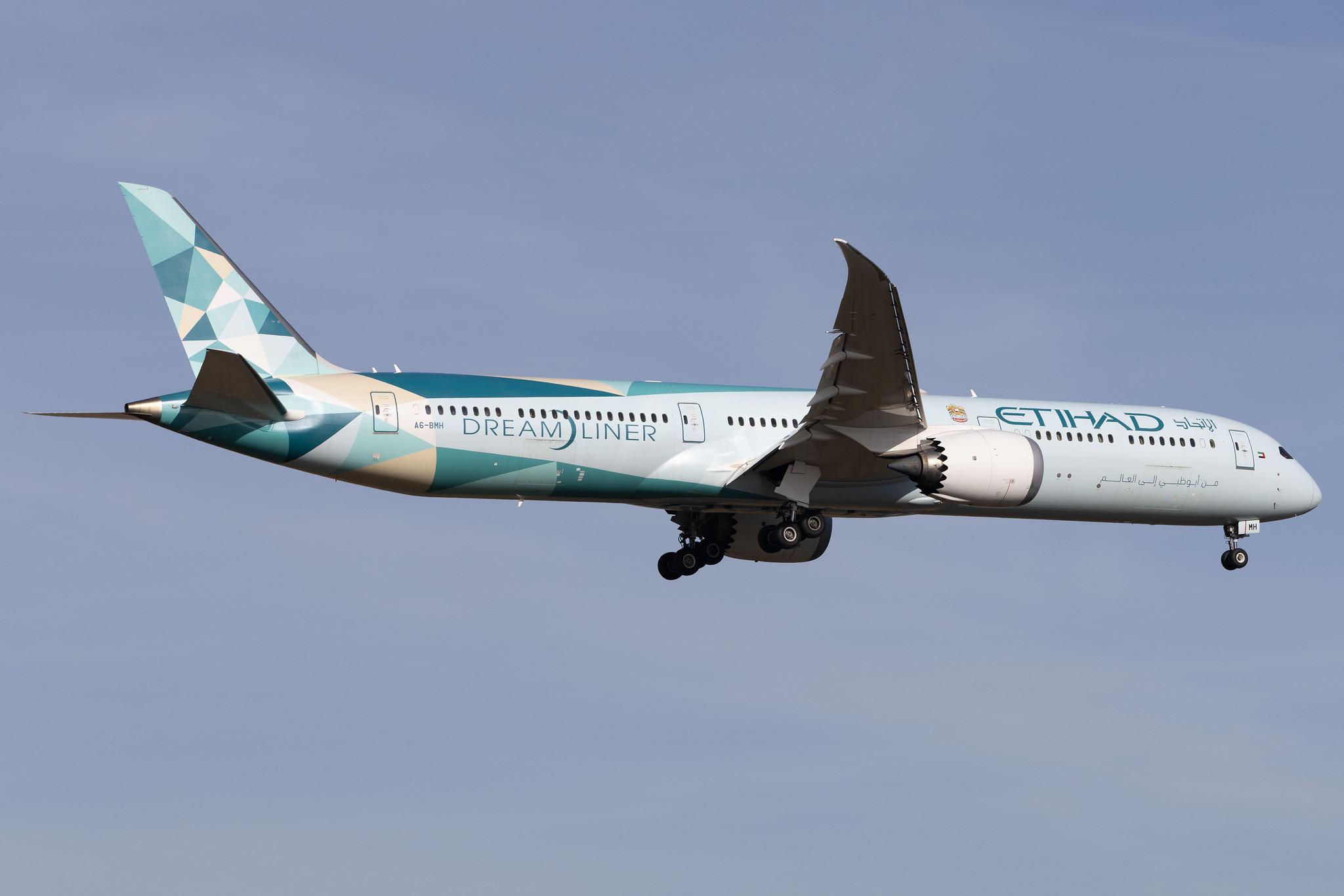 Frankfurt Airport: Etihad (EY / ETD) | Livery: Greenliner Livery | Operator: Etihad Airways | Boeing 787-10 Dreamliner B78X | A6-BMH | MSN 60765