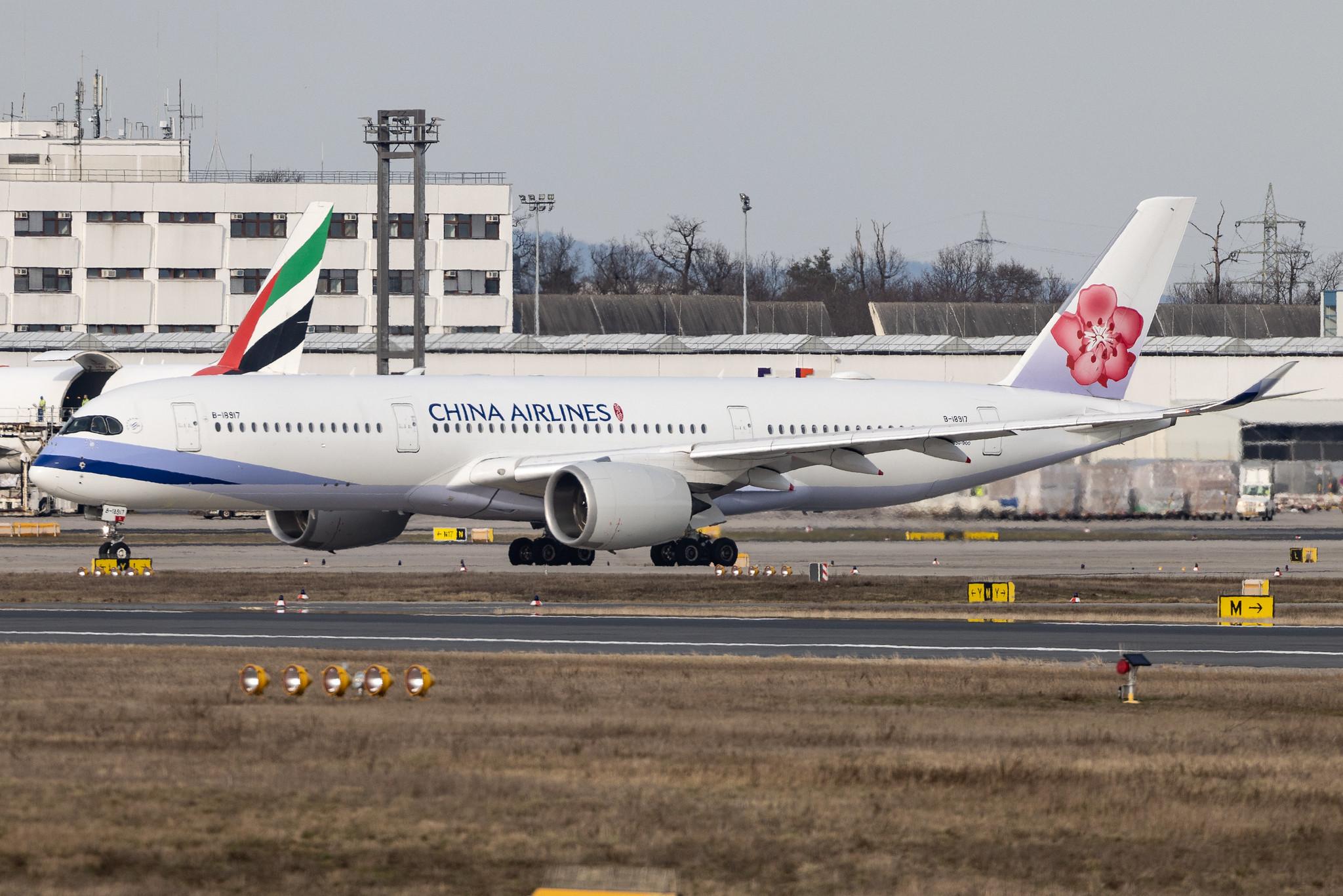 Frankfurt Airport: China Airlines (CI / CAL) | Airbus A350-941 A359 | B-18917 | MSN 208