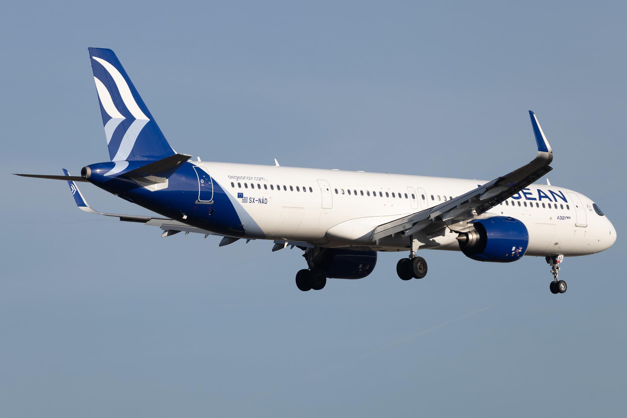 Frankfurt Airport: Aegean Airlines (A3 / AEE) | Airbus A321-271NX A21N | SX-NAD | MSN 10305